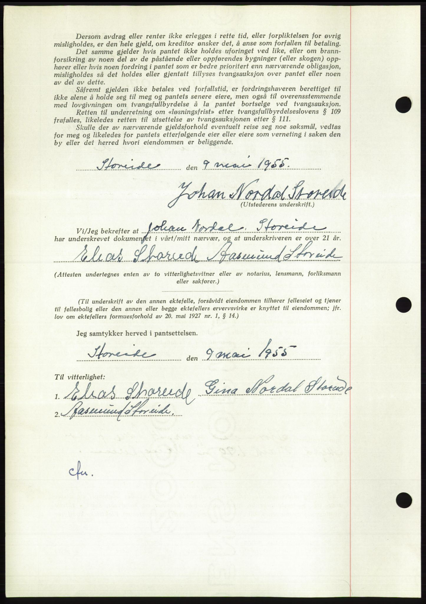 Søre Sunnmøre sorenskriveri, AV/SAT-A-4122/1/2/2C/L0126: Pantebok nr. 14B, 1954-1955, Dagboknr: 1150/1955