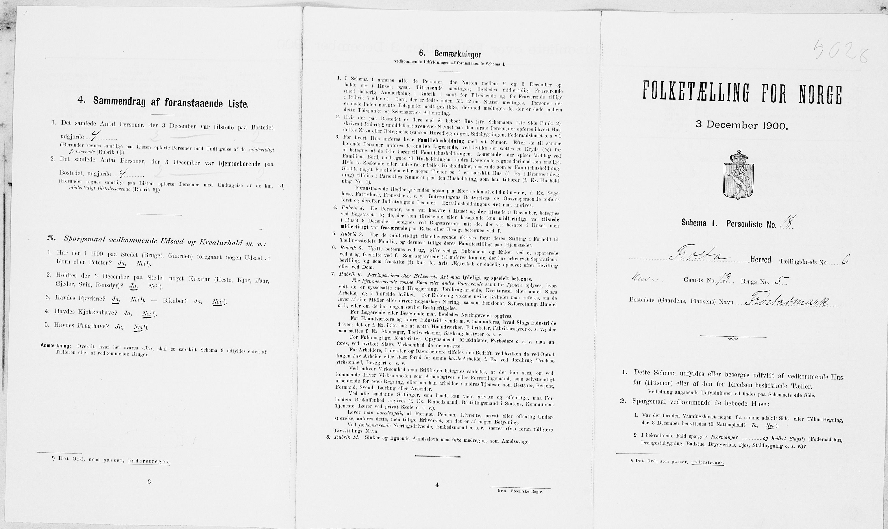 SAT, Folketelling 1900 for 1717 Frosta herred, 1900, s. 767