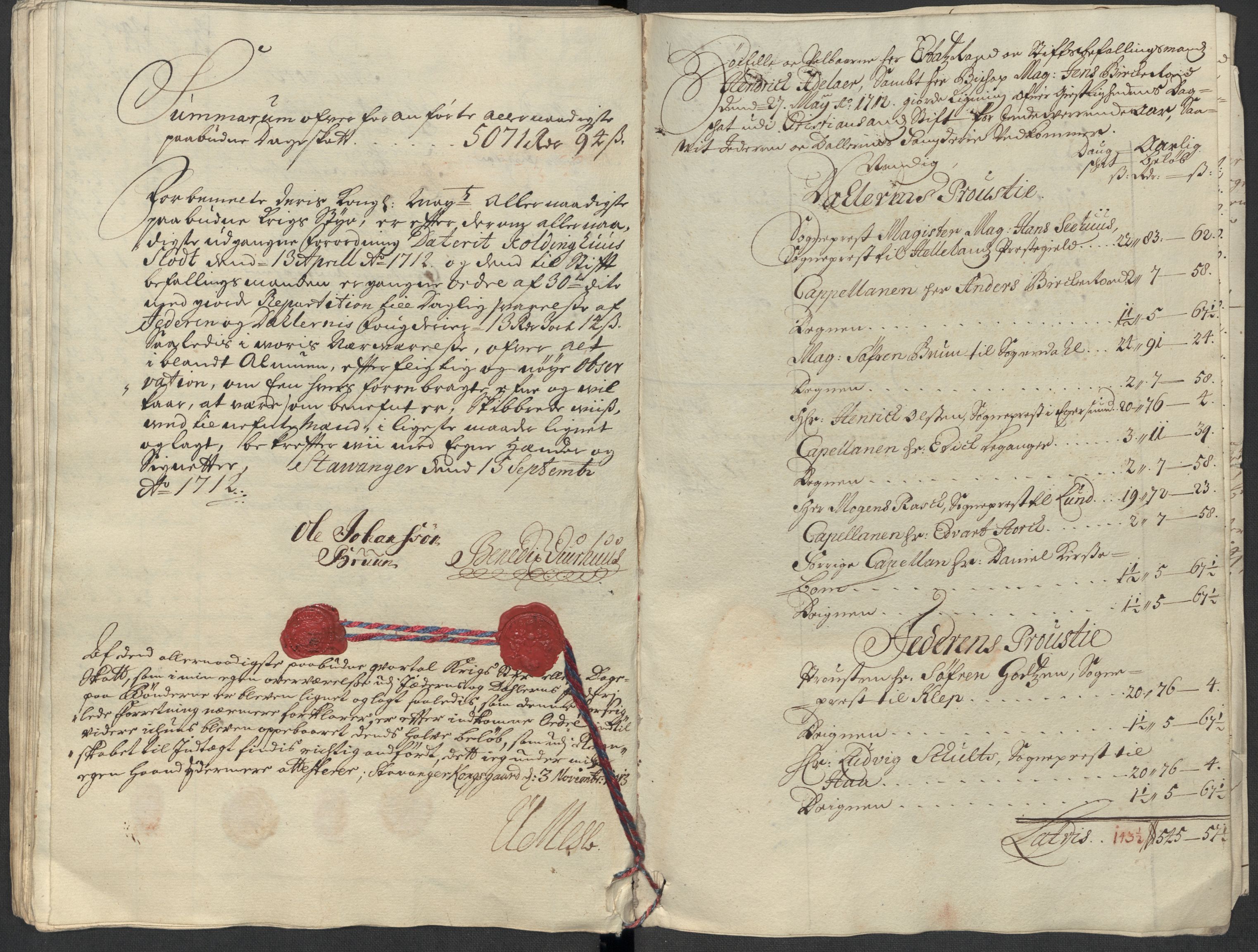 Rentekammeret inntil 1814, Reviderte regnskaper, Fogderegnskap, AV/RA-EA-4092/R46/L2737: Fogderegnskap Jæren og Dalane, 1712, s. 142