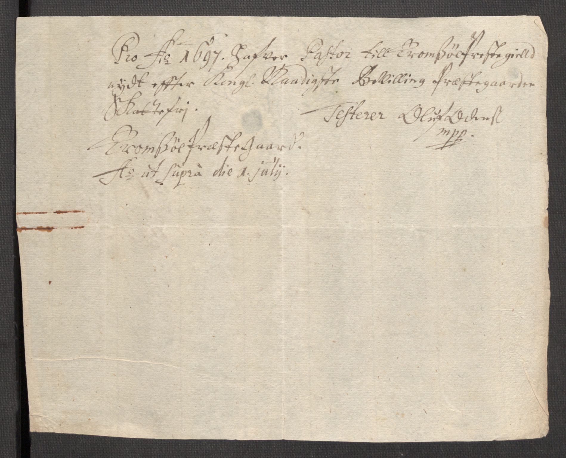 Rentekammeret inntil 1814, Reviderte regnskaper, Fogderegnskap, RA/EA-4092/R68/L4754: Fogderegnskap Senja og Troms, 1697-1699, s. 115