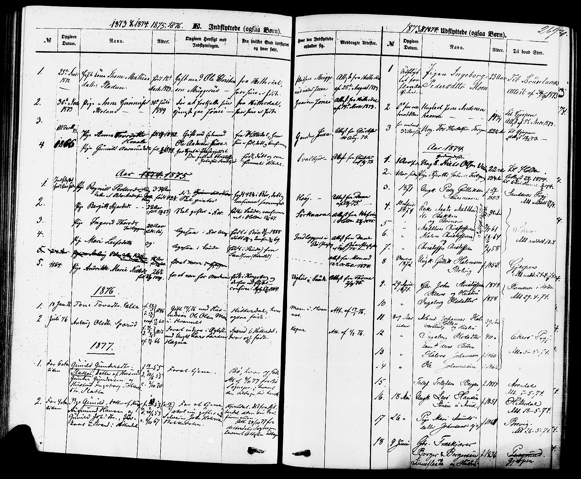 Sauherad kirkebøker, AV/SAKO-A-298/F/Fa/L0008: Ministerialbok nr. I 8, 1873-1886, s. 269