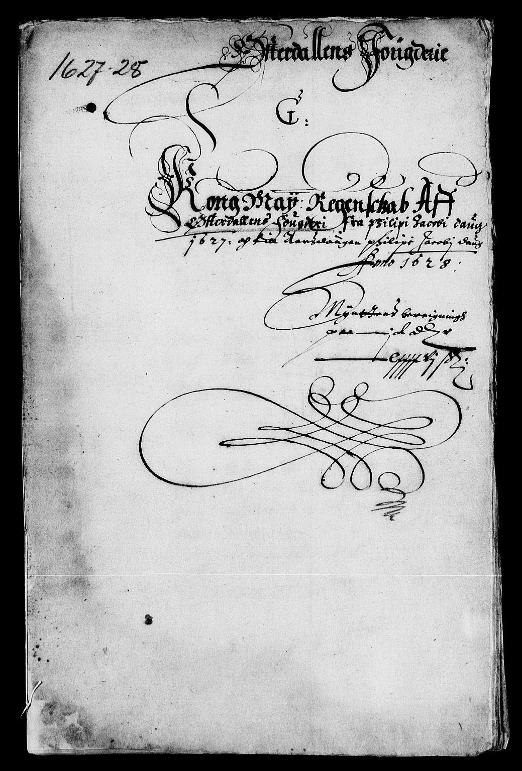 Rentekammeret inntil 1814, Reviderte regnskaper, Lensregnskaper, RA/EA-5023/R/Rb/Rba/L0081: Akershus len, 1627-1628