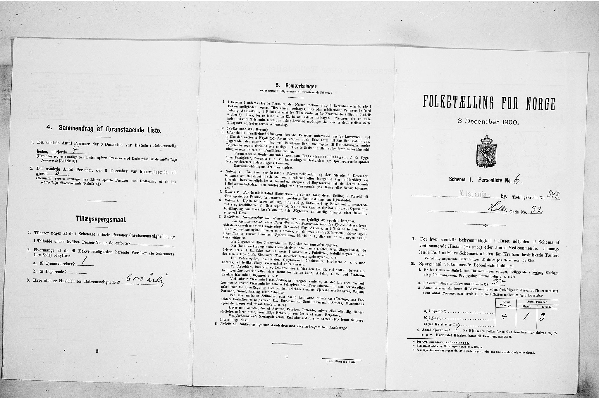 SAO, Folketelling 1900 for 0301 Kristiania kjøpstad, 1900, s. 38962