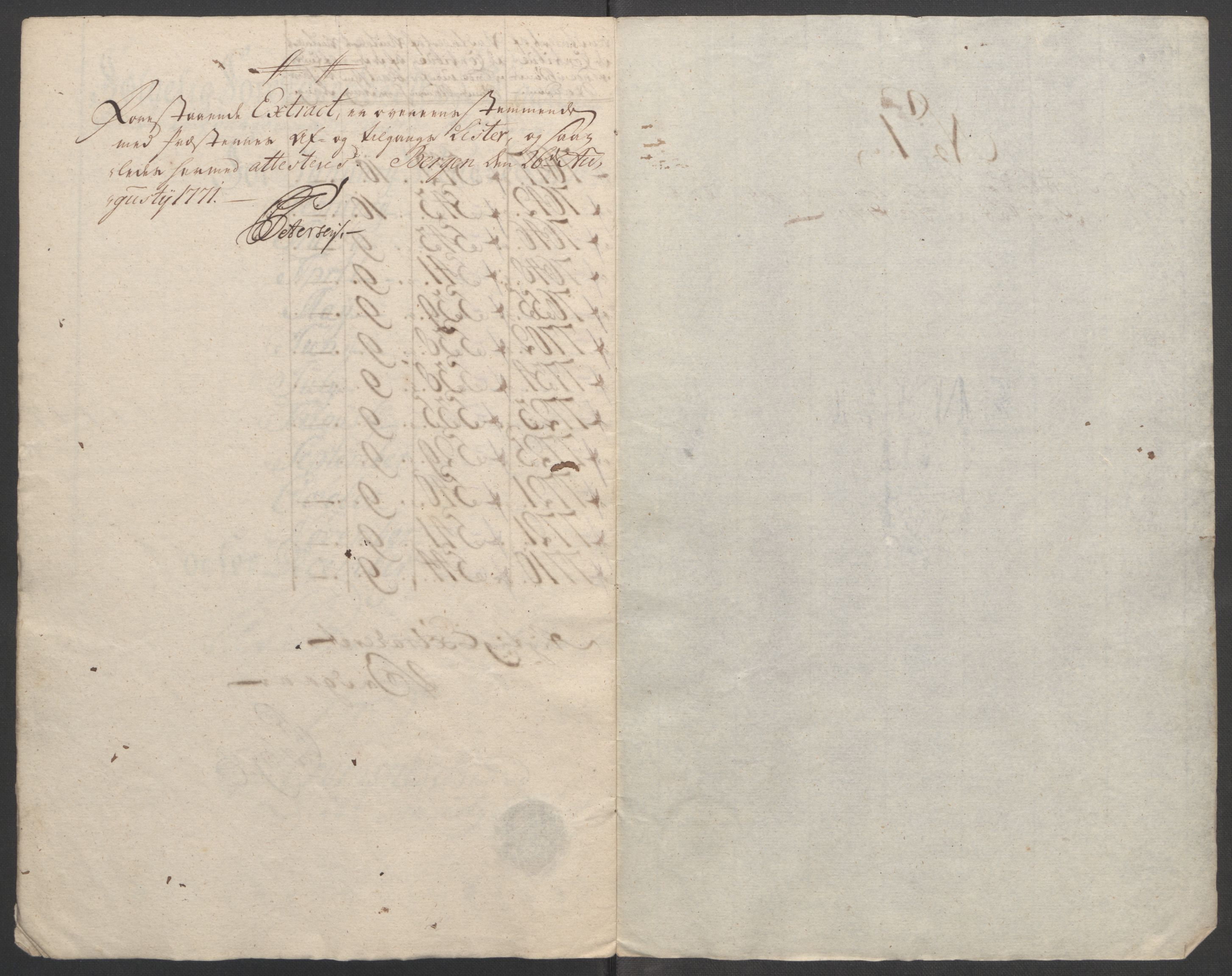 Rentekammeret inntil 1814, Reviderte regnskaper, Fogderegnskap, RA/EA-4092/R51/L3303: Ekstraskatten Nordhordland og Voss, 1762-1772, s. 397