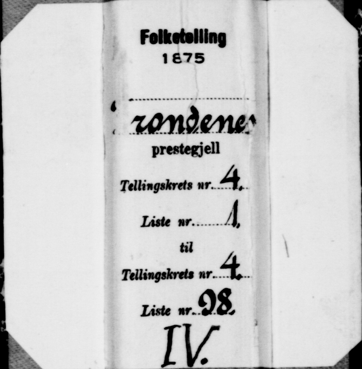 SATØ, Folketelling 1875 for 1914P Trondenes prestegjeld, 1875