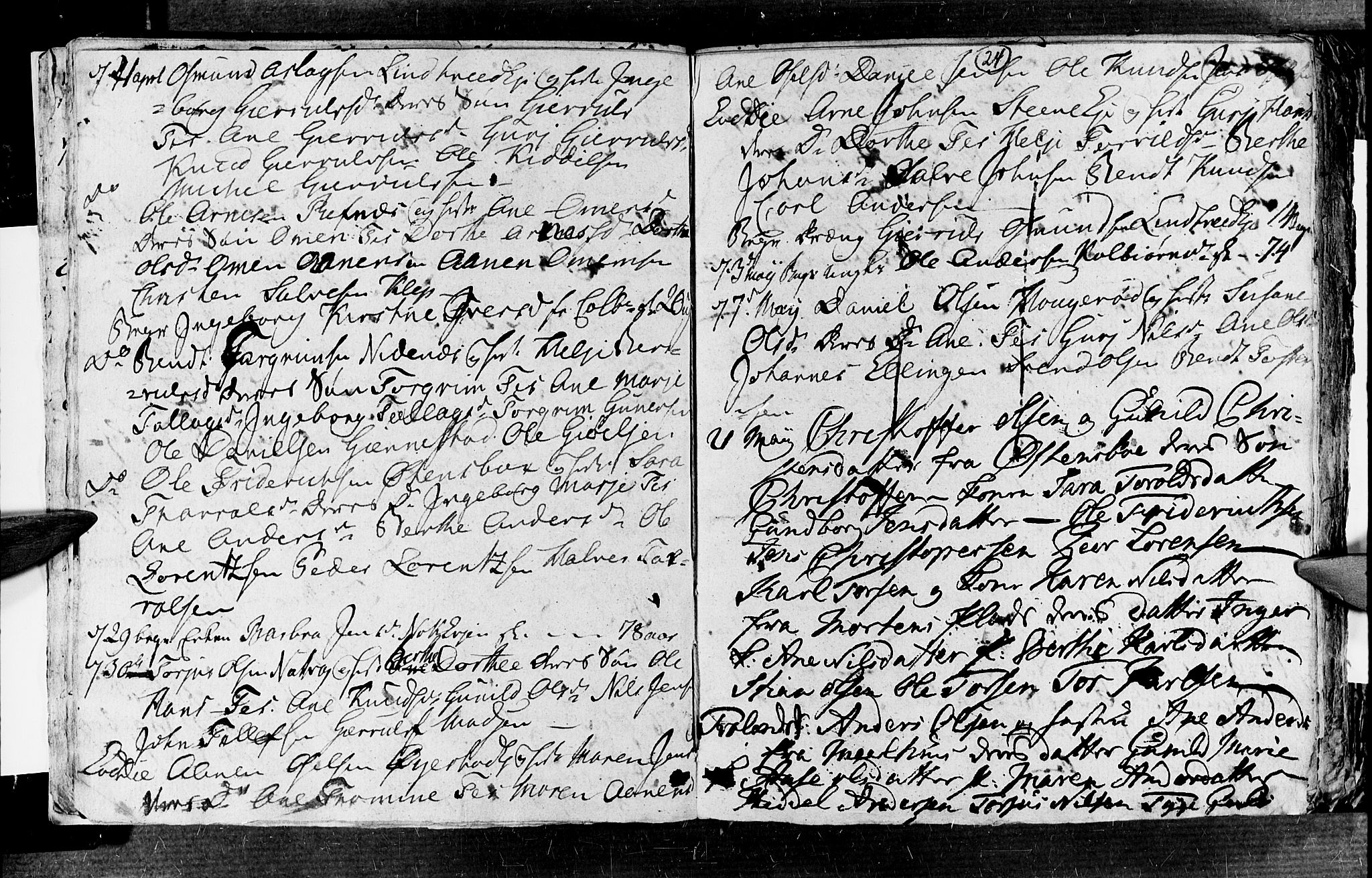 Øyestad sokneprestkontor, SAK/1111-0049/F/Fb/L0002: Klokkerbok nr. B 2, 1795-1807, s. 24