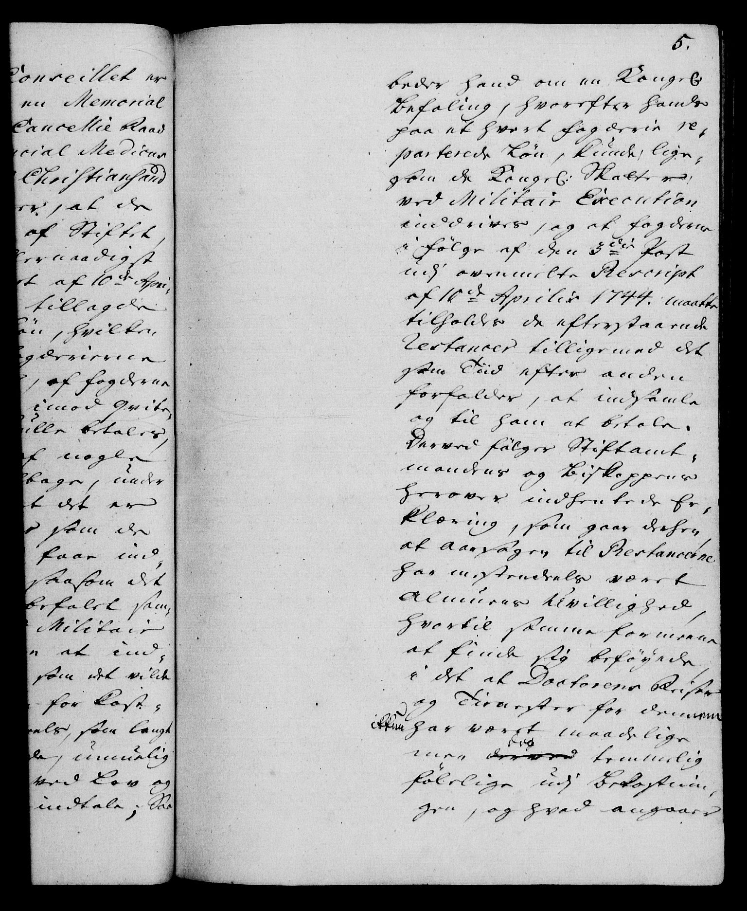 Rentekammeret, Kammerkanselliet, AV/RA-EA-3111/G/Gh/Gha/L0029: Norsk ekstraktmemorialprotokoll (merket RK 53.74), 1748-1749, s. 5
