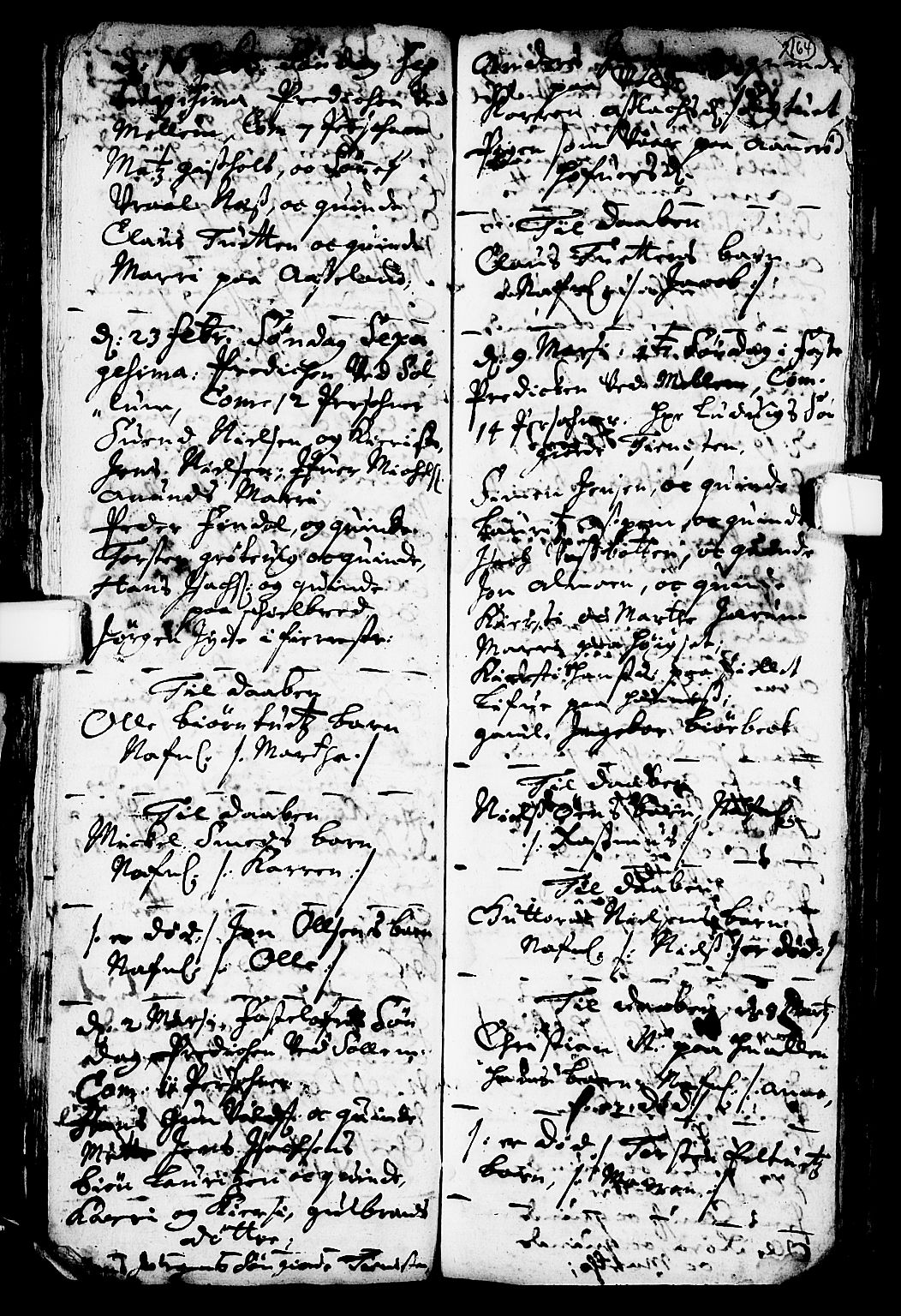 Solum kirkebøker, AV/SAKO-A-306/F/Fa/L0001: Ministerialbok nr. I 1, 1701-1716, s. 164