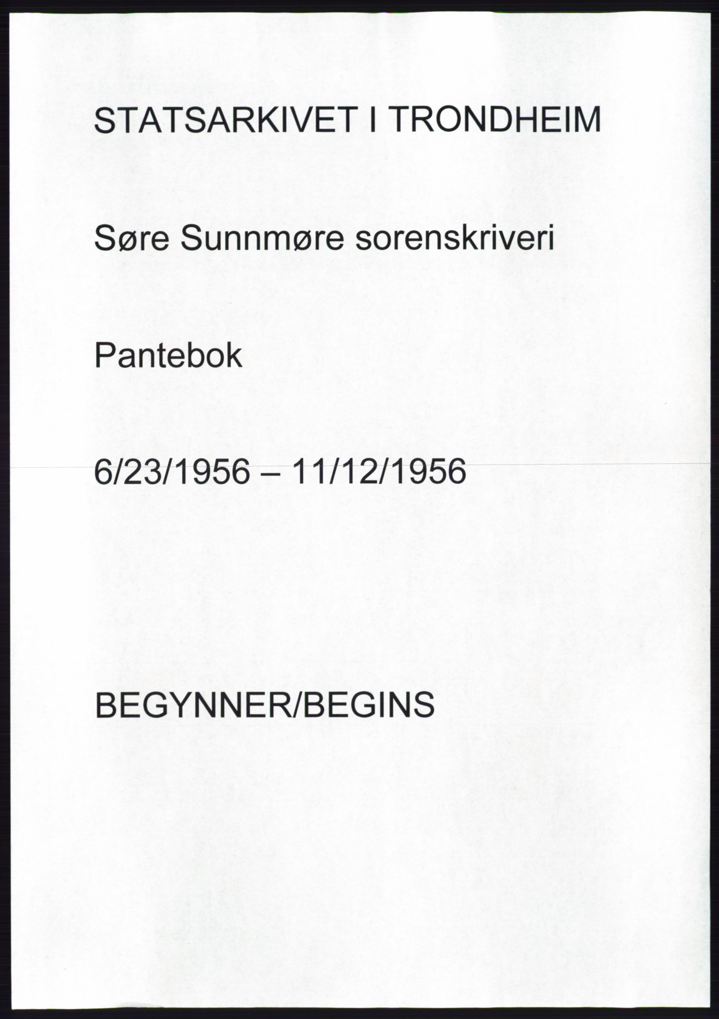 Søre Sunnmøre sorenskriveri, AV/SAT-A-4122/1/2/2C/L0104: Pantebok nr. 30A, 1956-1956