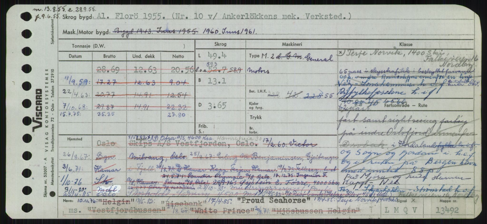 Sjøfartsdirektoratet med forløpere, Skipsmålingen, RA/S-1627/H/Ha/L0004/0002: Fartøy, Mas-R / Fartøy, Odin-R, s. 457