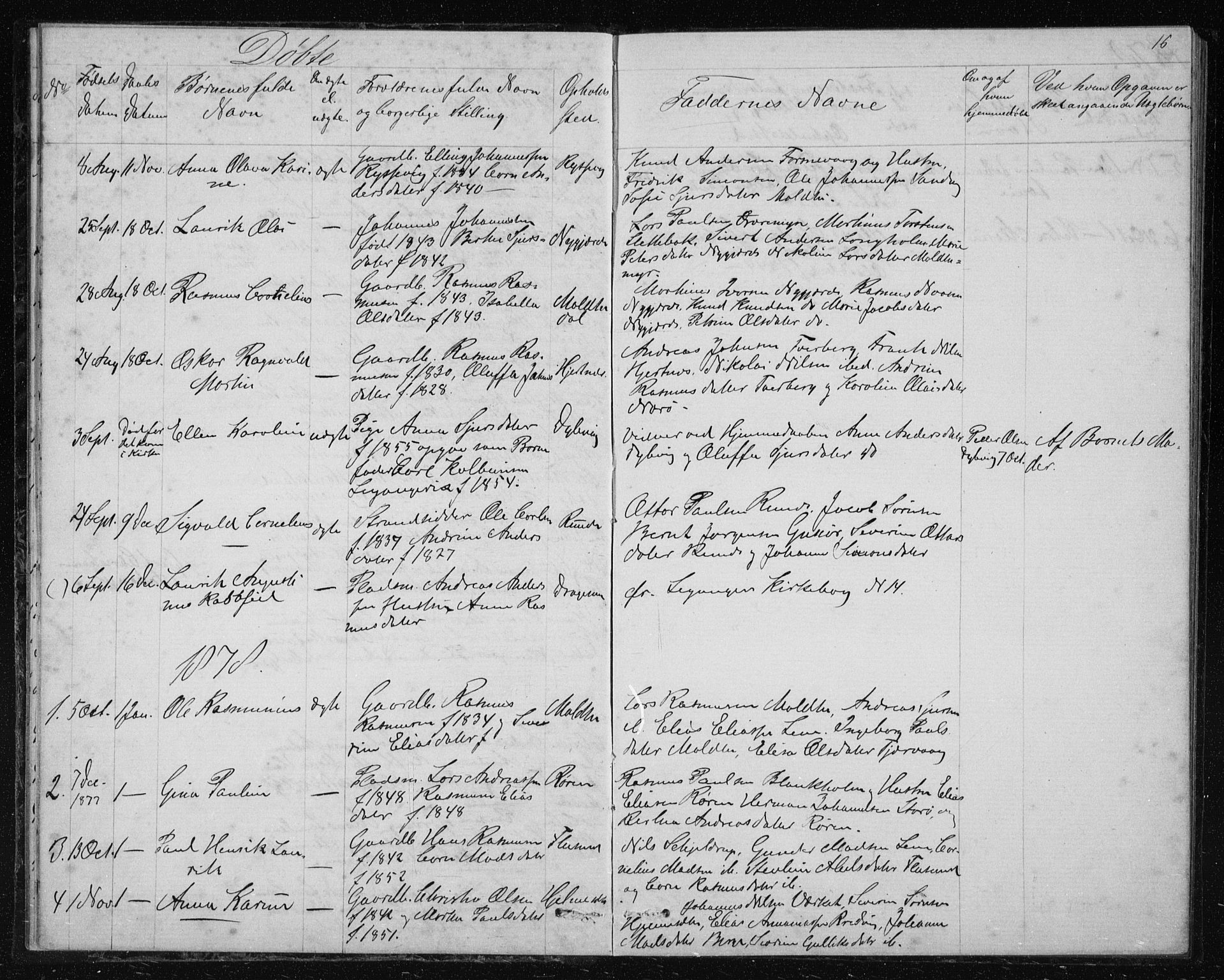 Ministerialprotokoller, klokkerbøker og fødselsregistre - Møre og Romsdal, AV/SAT-A-1454/507/L0080: Klokkerbok nr. 507C03, 1874-1877, s. 16