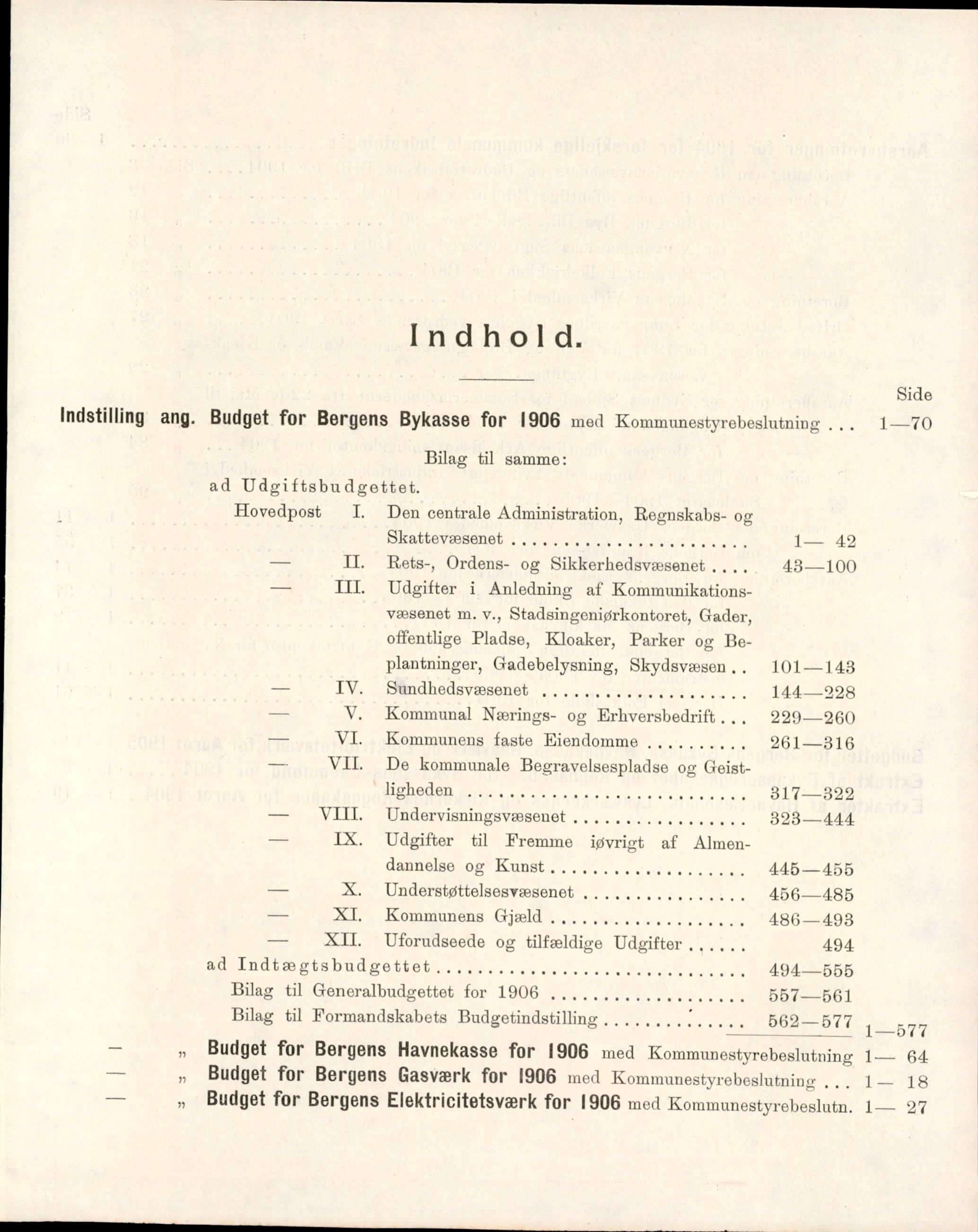 Bergen kommune. Formannskapet, BBA/A-0003/Ad/L0073: Bergens Kommuneforhandlinger, bind II, 1905