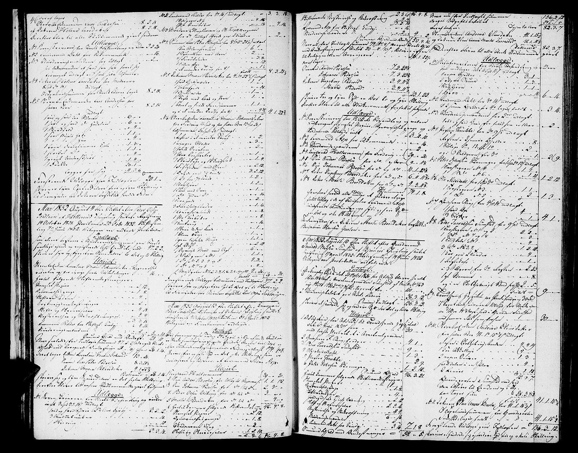 Fosen sorenskriveri, AV/SAT-A-1107/1/3/3A/L0020: Skifteprotokoll nr. 14, 1831-1840, s. 46-47