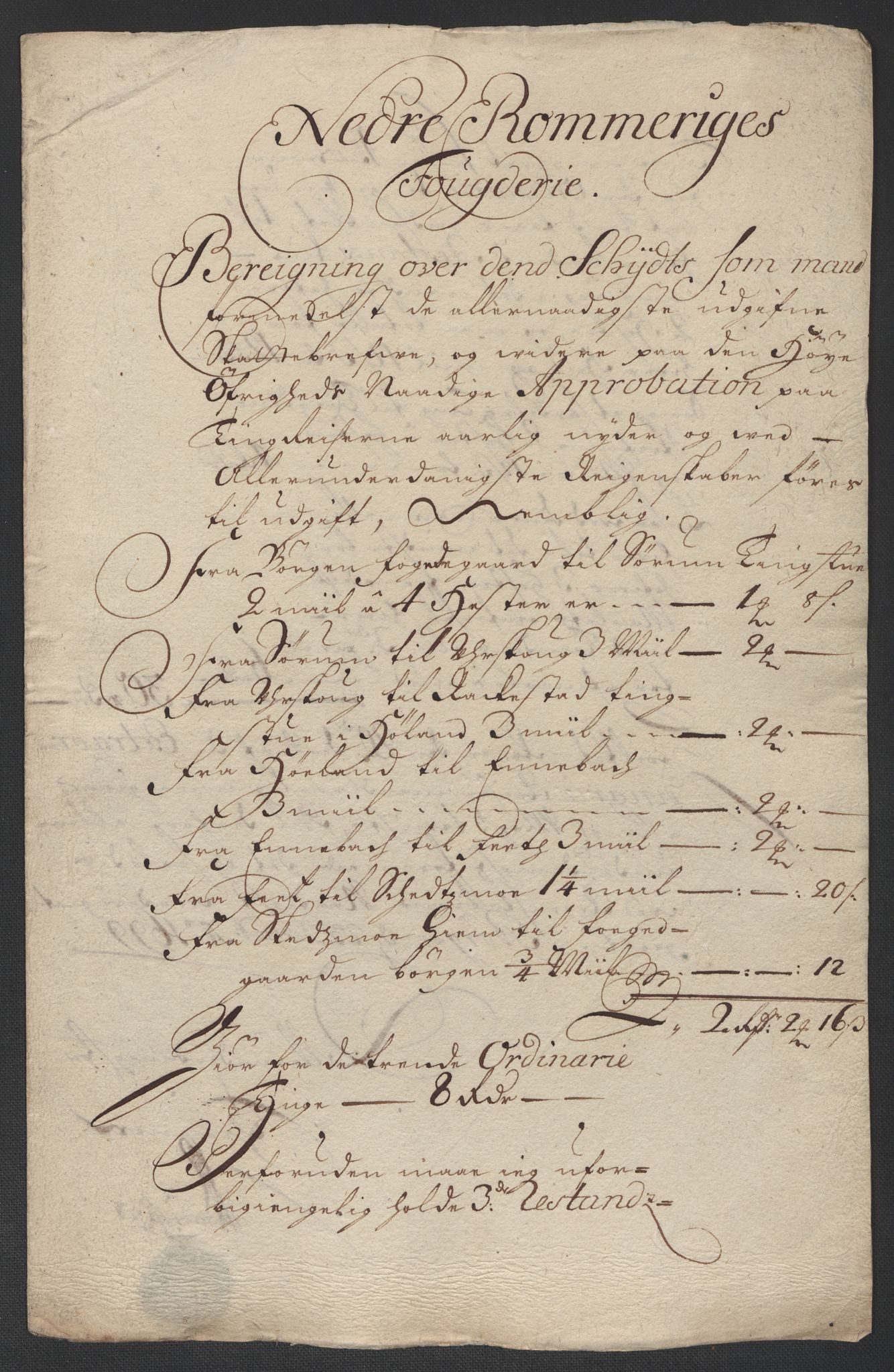 Rentekammeret inntil 1814, Reviderte regnskaper, Fogderegnskap, AV/RA-EA-4092/R11/L0582: Fogderegnskap Nedre Romerike, 1699, s. 212