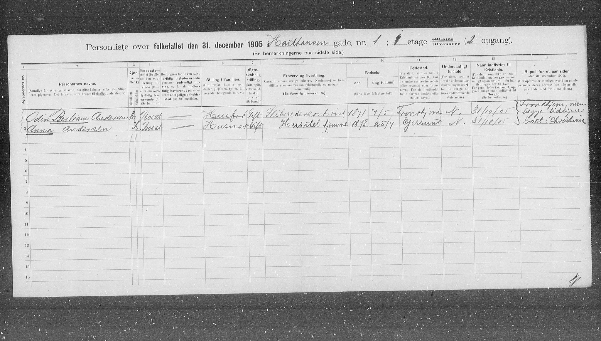 OBA, Kommunal folketelling 31.12.1905 for Kristiania kjøpstad, 1905, s. 18849