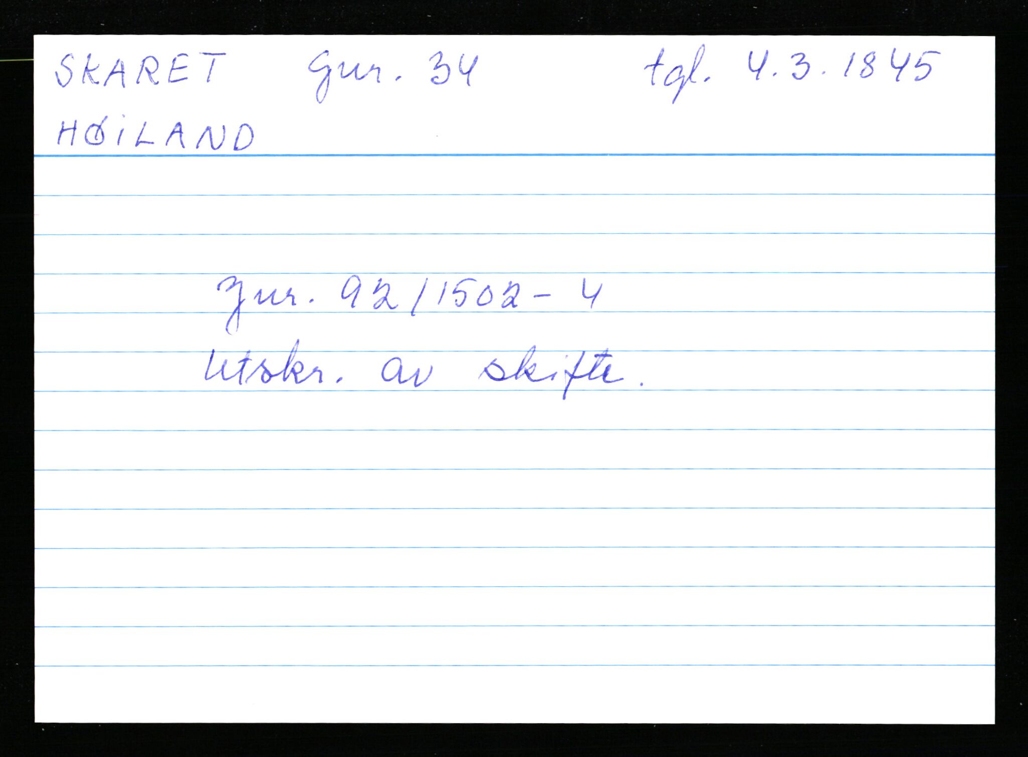 Statsarkivet i Stavanger, AV/SAST-A-101971/03/Y/Yk/L0035: Registerkort sortert etter gårdsnavn: Sikvaland lille - Skorve, 1750-1930, s. 170