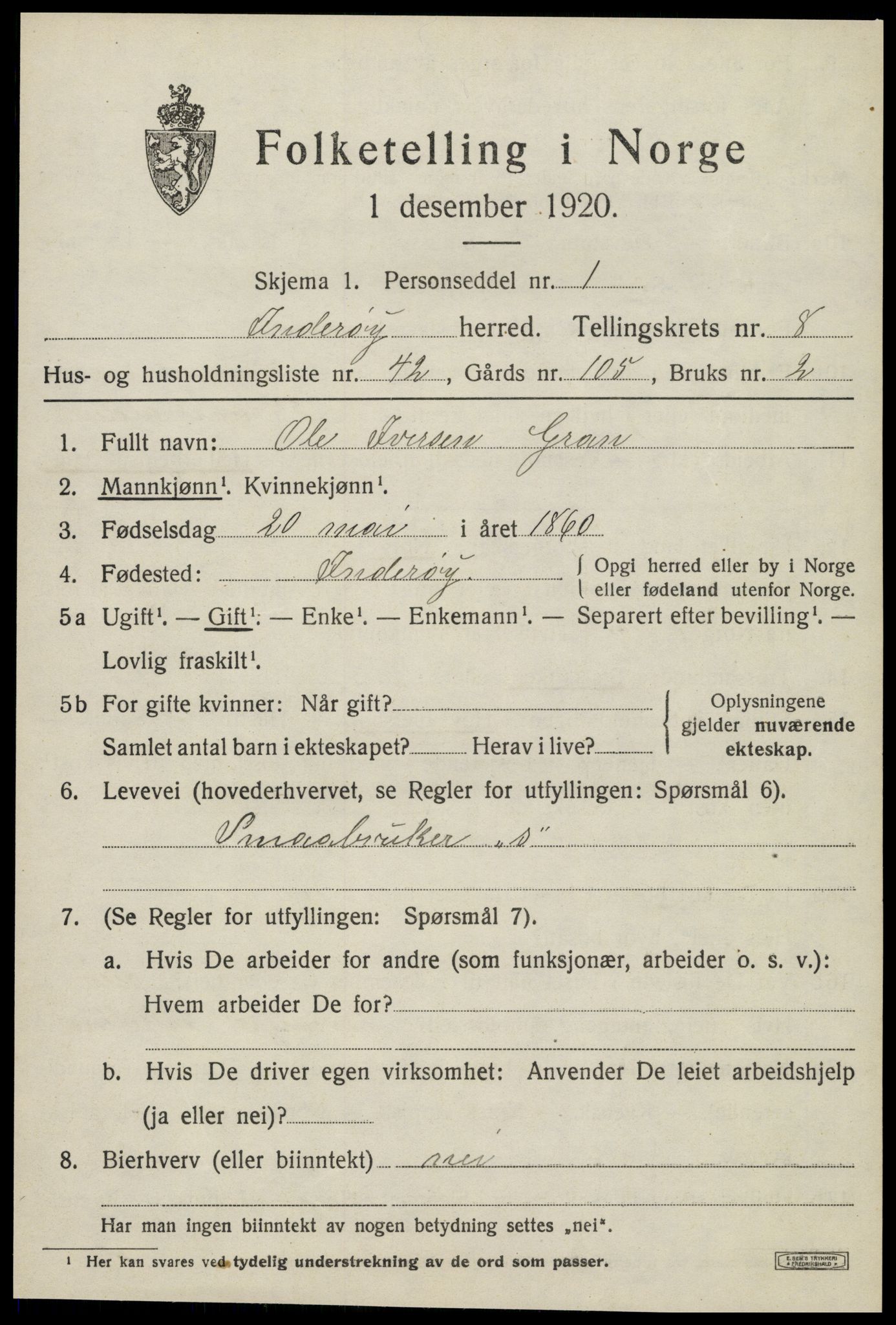 SAT, Folketelling 1920 for 1729 Inderøy herred, 1920, s. 6003