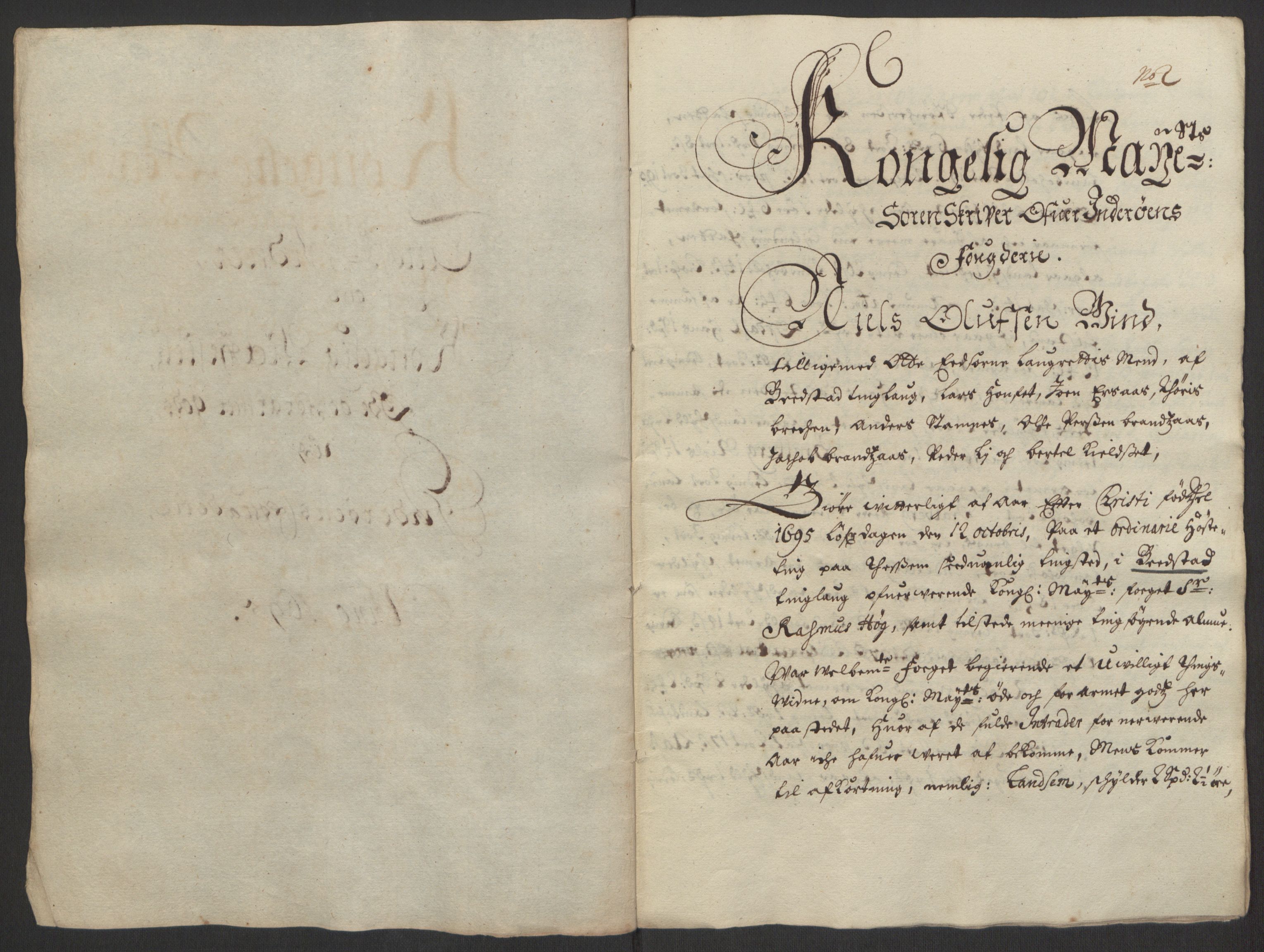 Rentekammeret inntil 1814, Reviderte regnskaper, Fogderegnskap, RA/EA-4092/R63/L4309: Fogderegnskap Inderøy, 1695-1697, s. 80