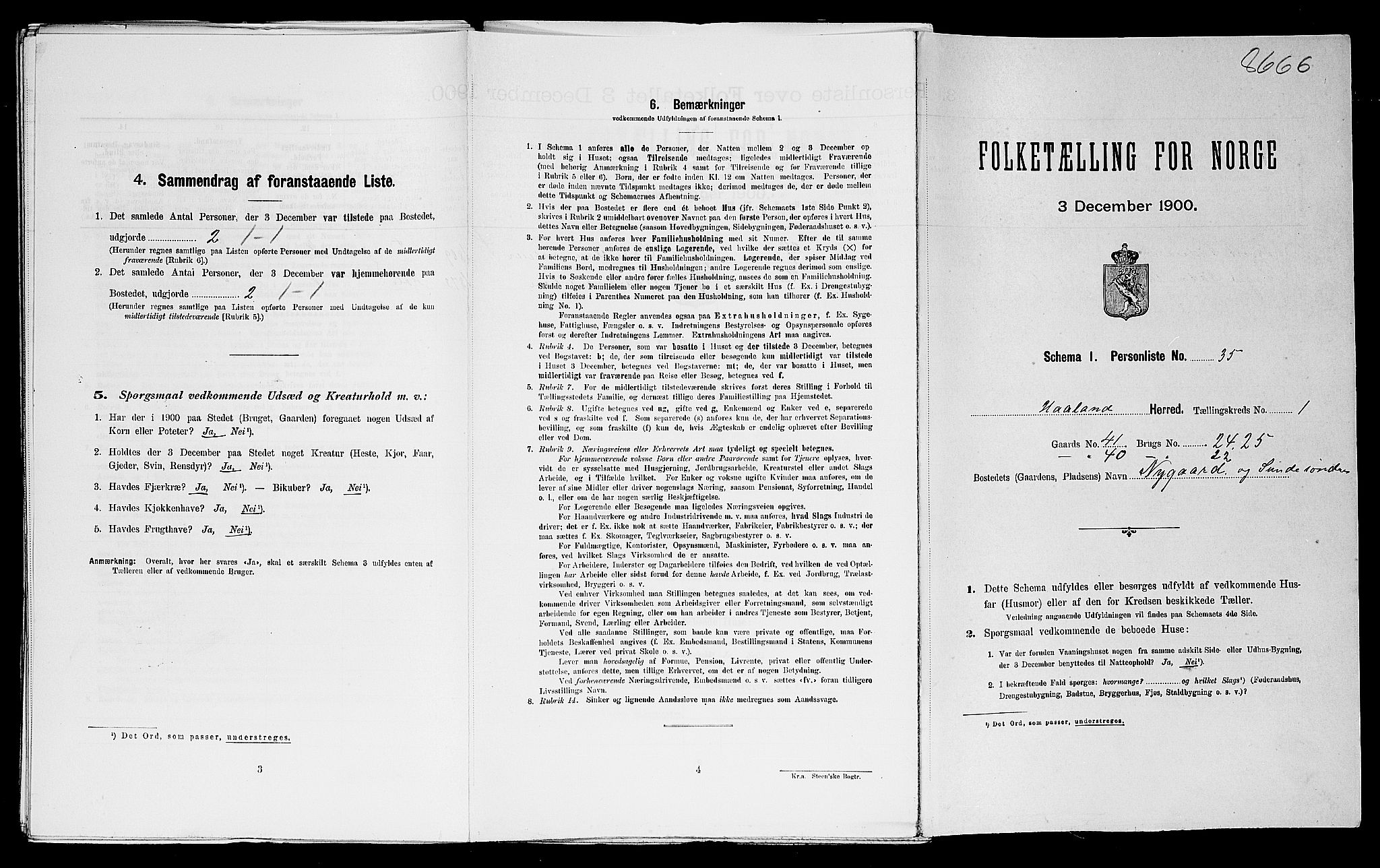 SAST, Folketelling 1900 for 1124 Haaland herred, 1900, s. 168