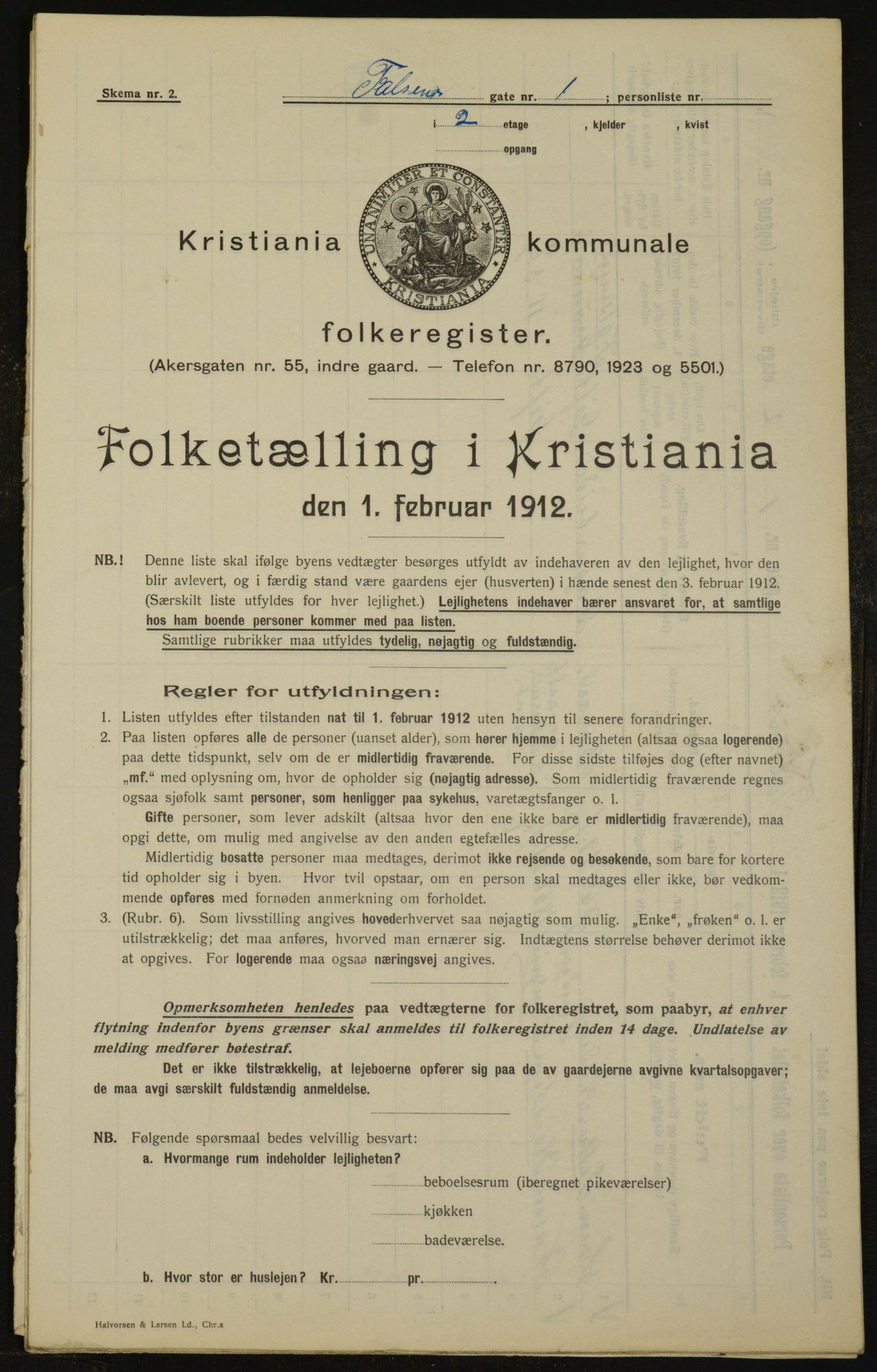 OBA, Kommunal folketelling 1.2.1912 for Kristiania, 1912, s. 23227