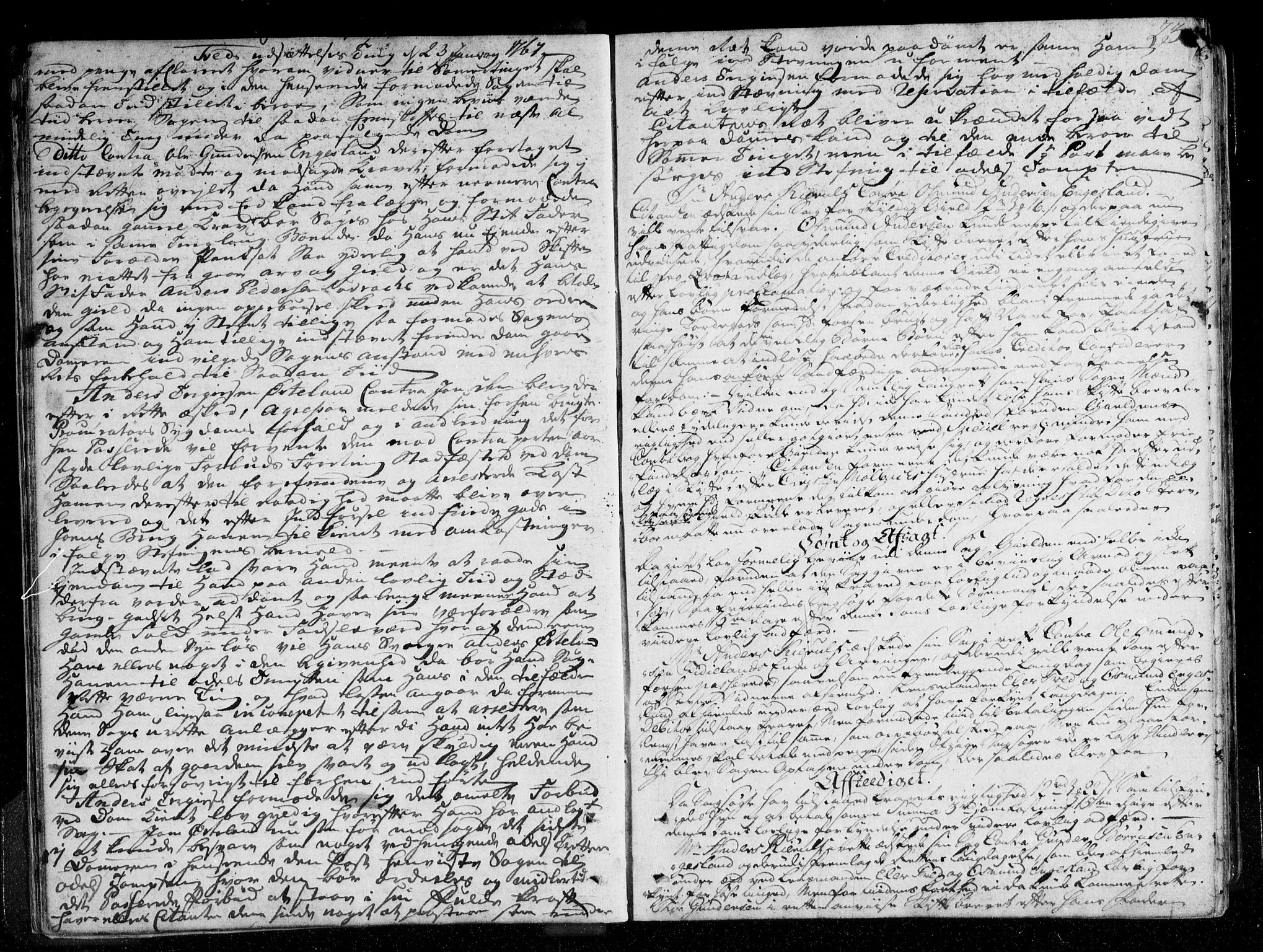 Østre Råbyggelag sorenskriveri, AV/SAK-1221-0016/F/Fa/L0019: Tingbok nr 18 med register, 1766-1771, s. 22b-23a