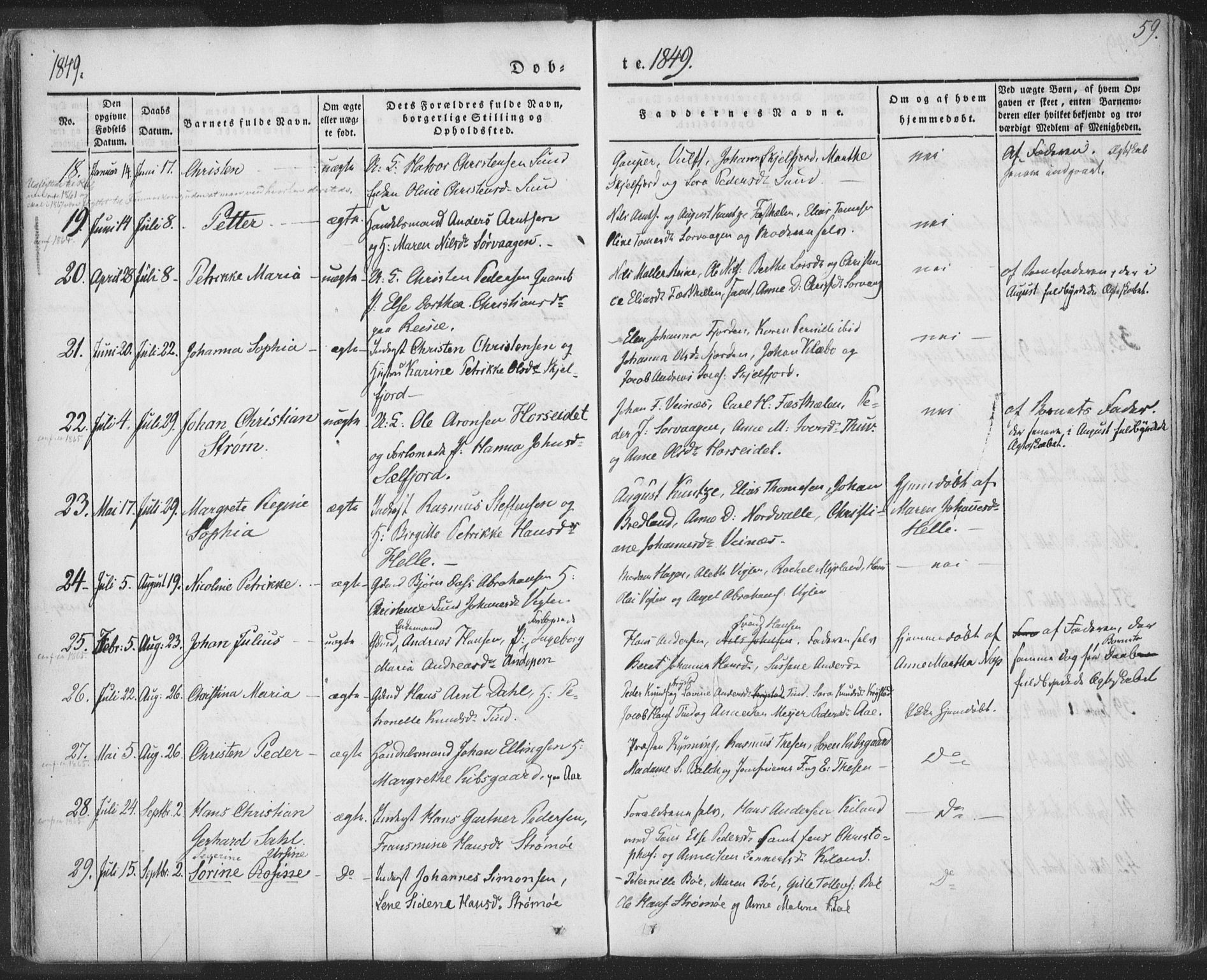 Ministerialprotokoller, klokkerbøker og fødselsregistre - Nordland, AV/SAT-A-1459/885/L1202: Ministerialbok nr. 885A03, 1838-1859, s. 59