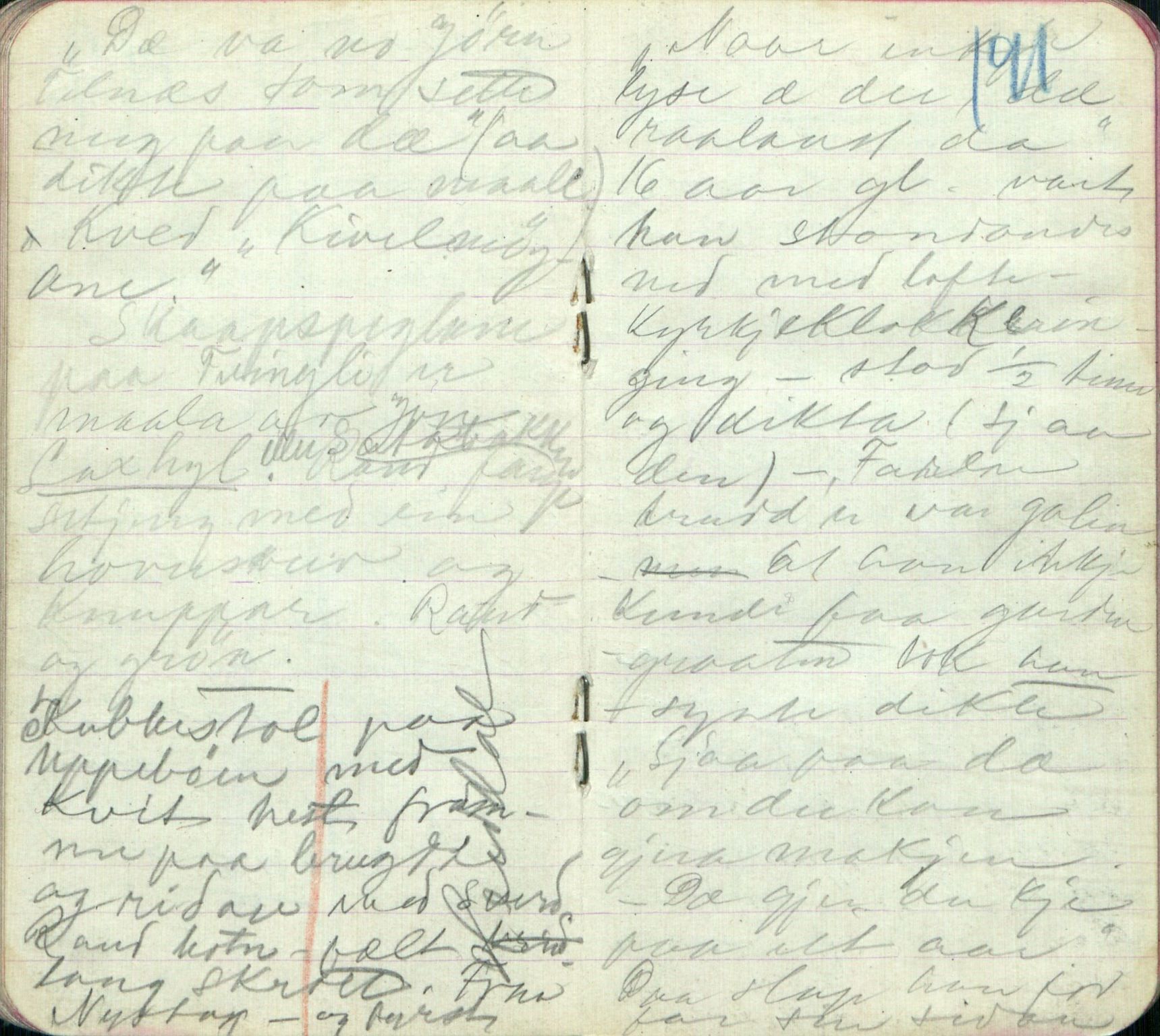 Rikard Berge, TEMU/TGM-A-1003/F/L0005/0007: 160-200 / 166 Skildring av innbu. Dagboksoppteikn. for R. B. 1896-97. Om spesielle ord og uttrykk, 1896-1897, s. 190-191