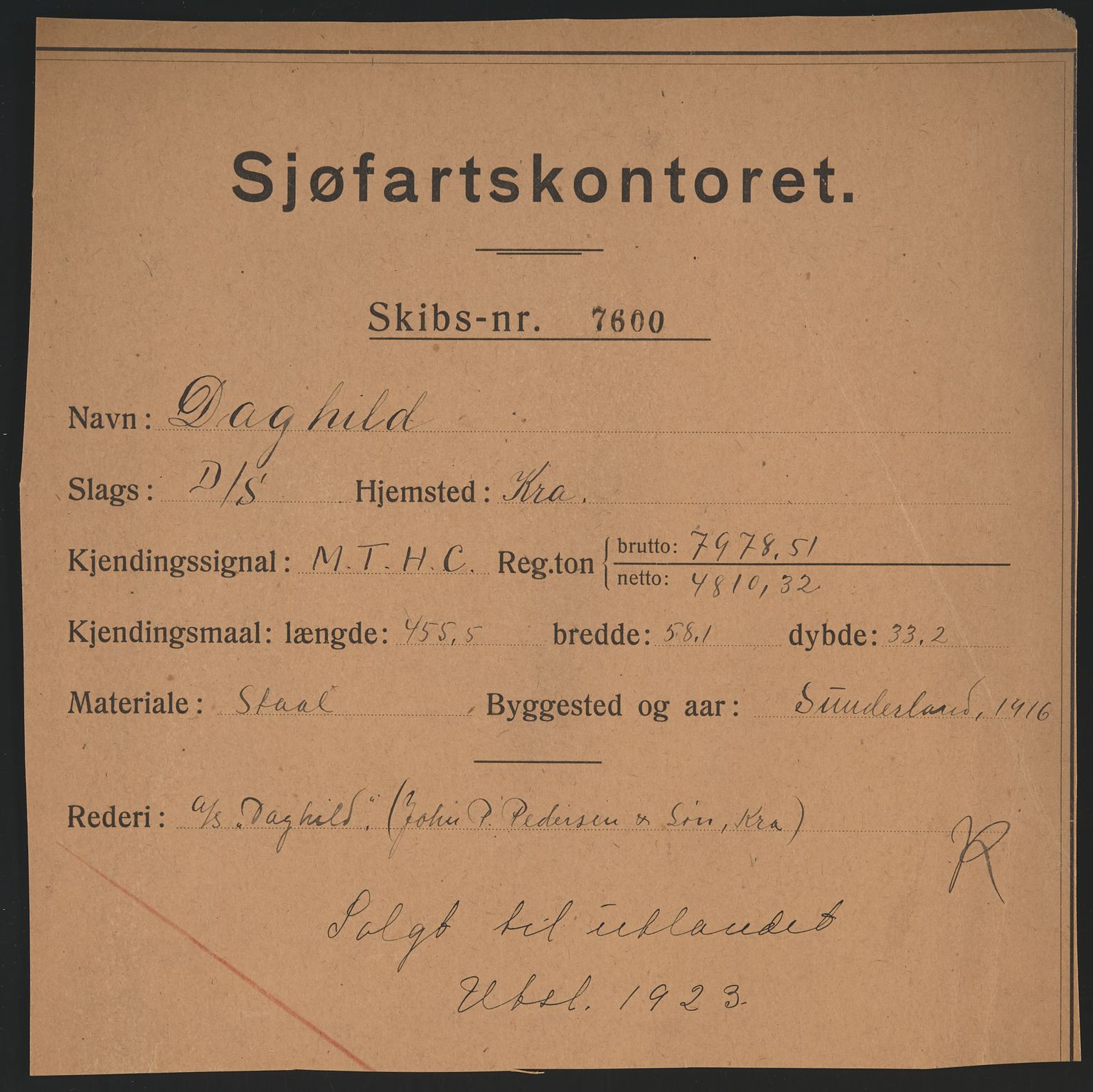 Sjøfartsdirektoratet med forløpere, skipsmapper slettede skip, RA/S-4998/F/Fa/L0225: --, 1867-1925, s. 171