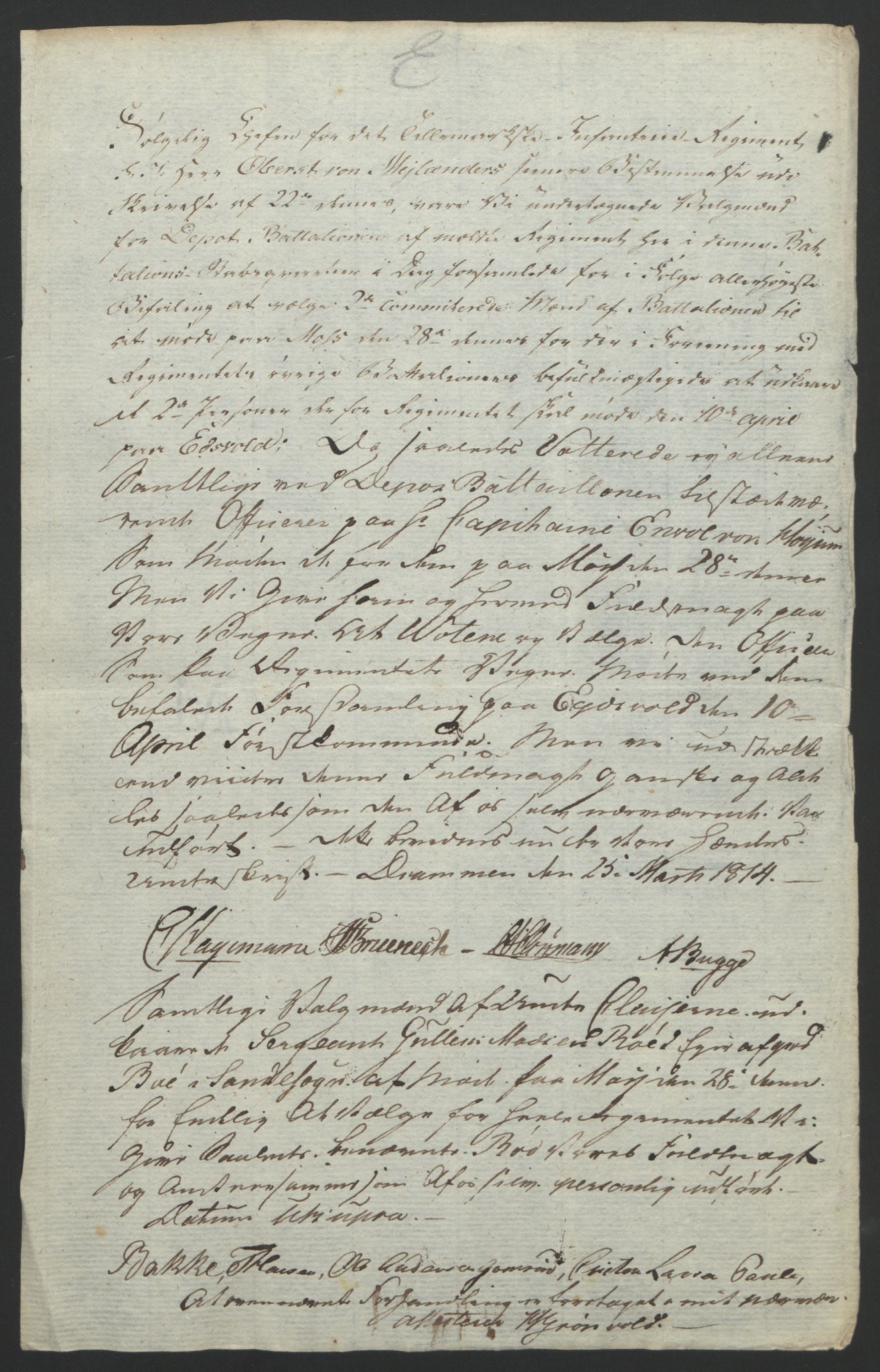 Statsrådssekretariatet, AV/RA-S-1001/D/Db/L0007: Fullmakter for Eidsvollsrepresentantene i 1814. , 1814, s. 106