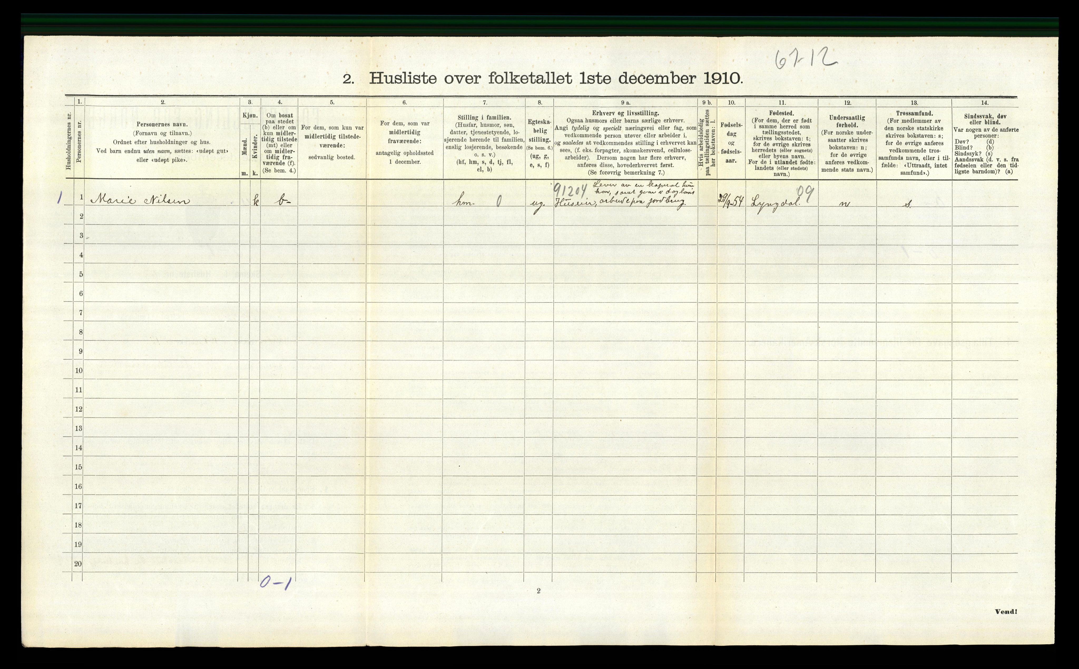 RA, Folketelling 1910 for 1030 Spangereid herred, 1910, s. 376