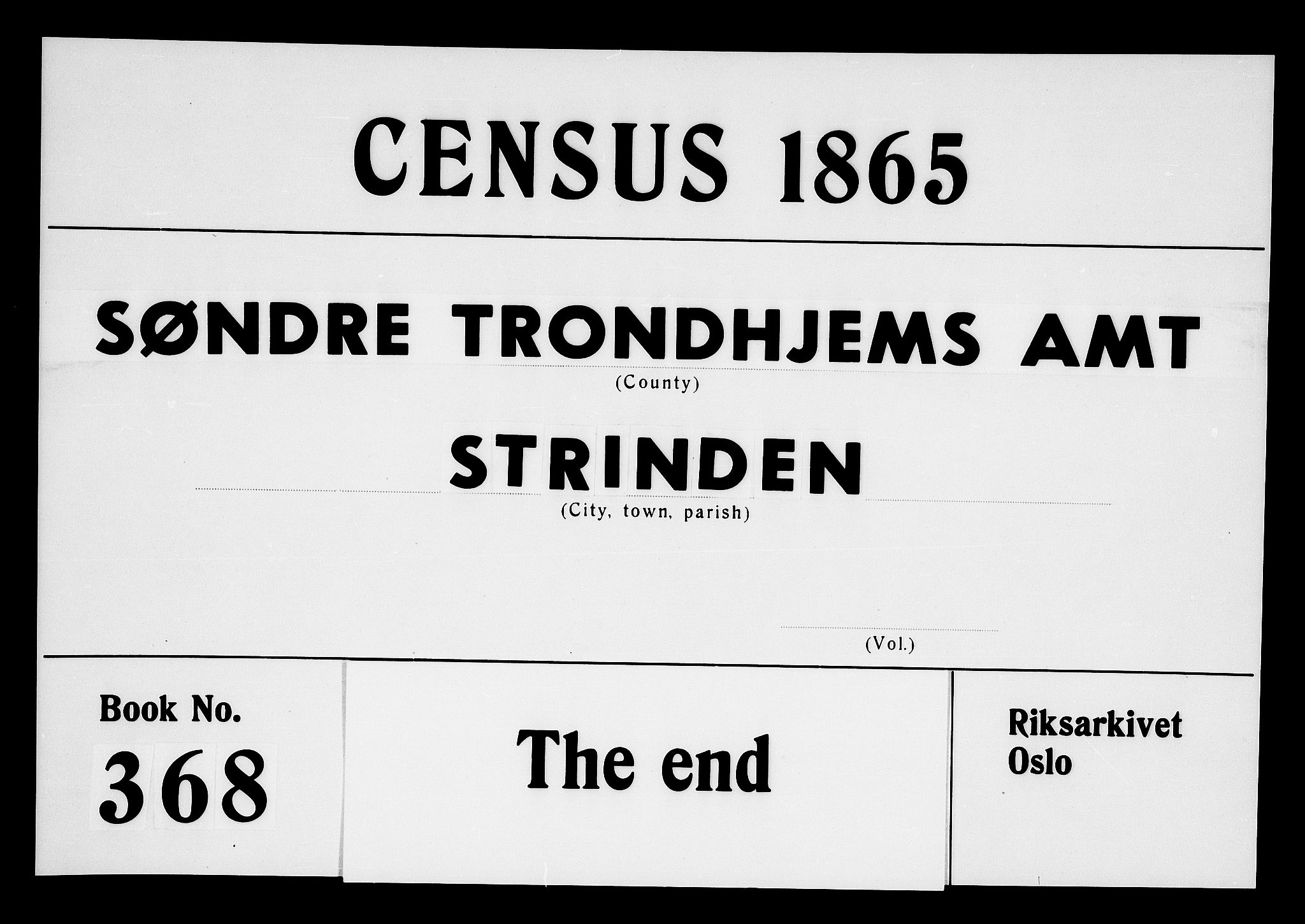 RA, Folketelling 1865 for 1660P Strinda prestegjeld, 1865, s. 269