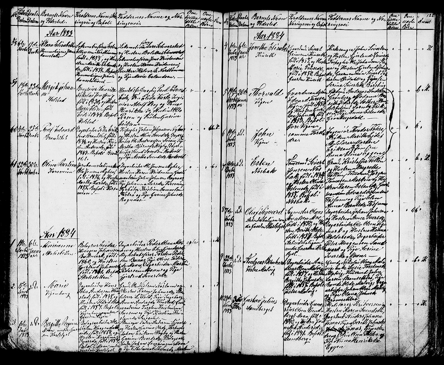 Ministerialprotokoller, klokkerbøker og fødselsregistre - Sør-Trøndelag, AV/SAT-A-1456/616/L0422: Klokkerbok nr. 616C05, 1850-1888, s. 122