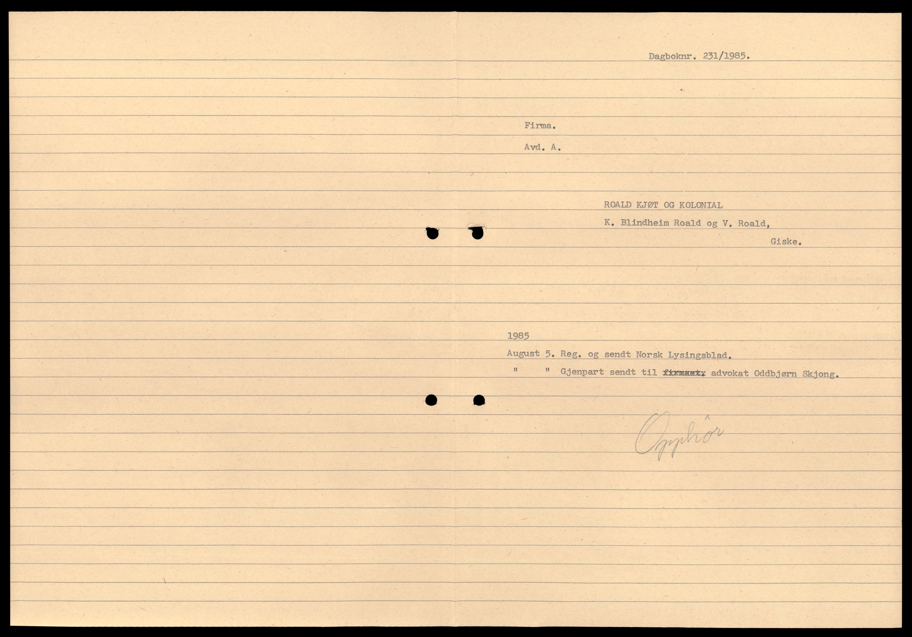 Nordre Sunnmøre sorenskriveri, AV/SAT-A-0006/2/J/Jd/Jdb/L0007: Bilag. Enkeltmannsforetak, R-S, 1944-1990, s. 5