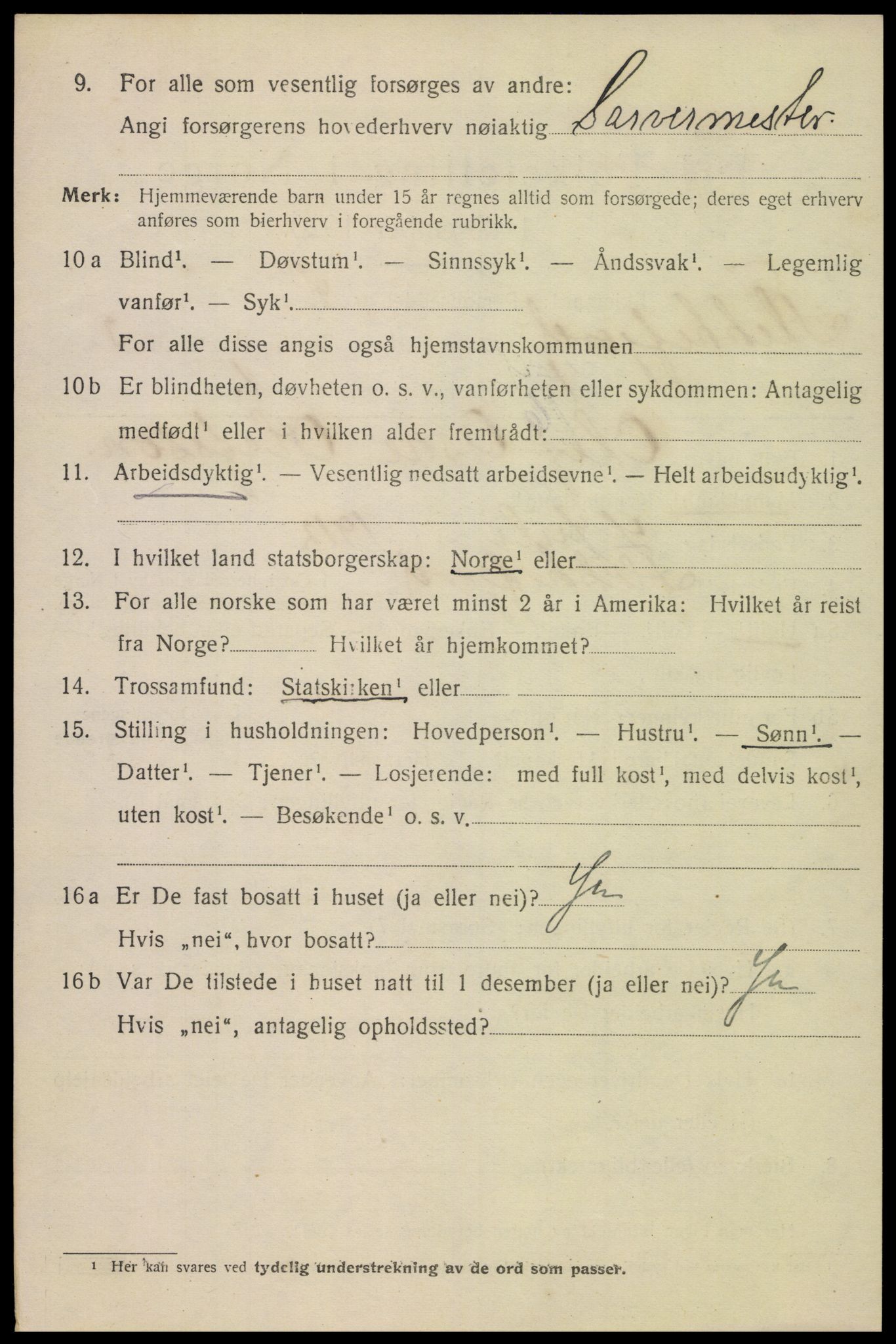 SAK, Folketelling 1920 for 1004 Flekkefjord kjøpstad, 1920, s. 3805