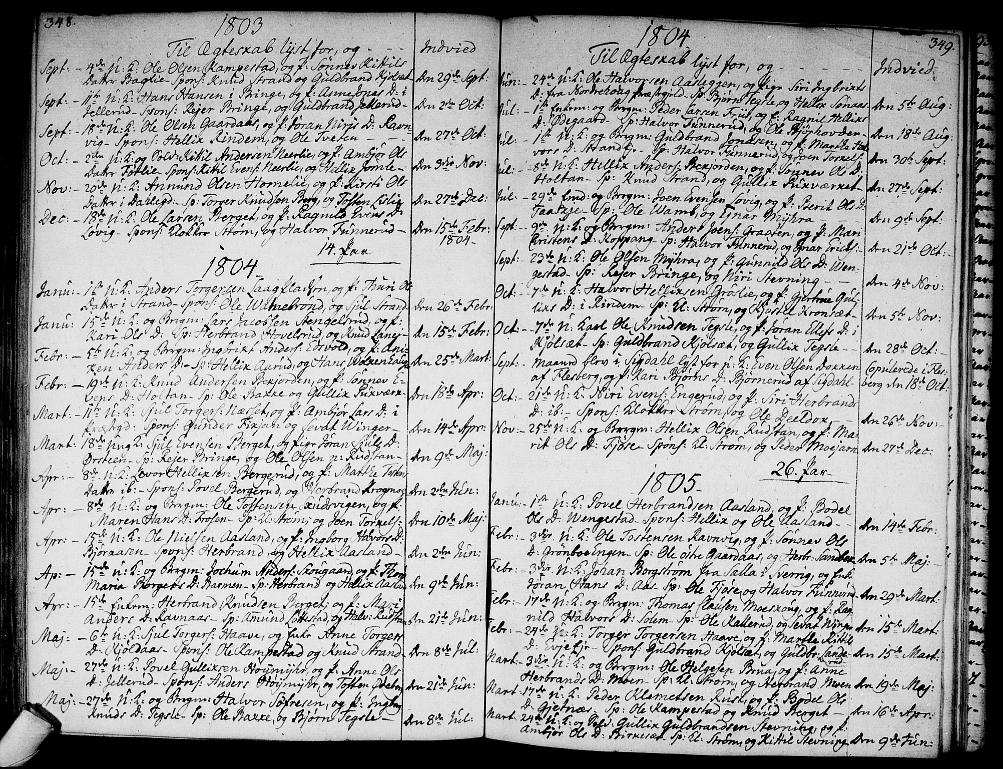 Flesberg kirkebøker, SAKO/A-18/F/Fa/L0004: Ministerialbok nr. I 4, 1788-1815, s. 348-349