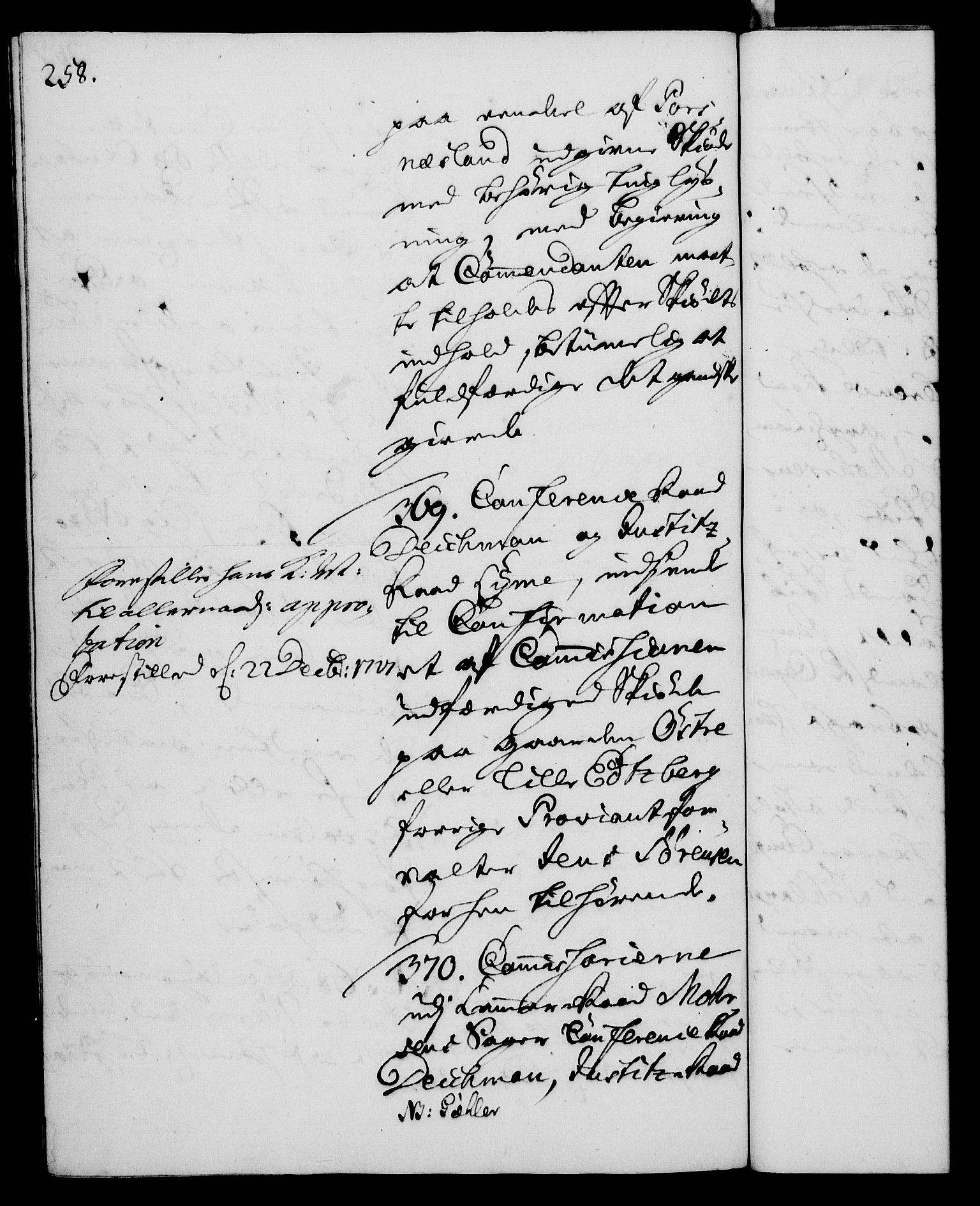 Rentekammeret, Kammerkanselliet, RA/EA-3111/G/Gh/Gha/L0009: Norsk ekstraktmemorialprotokoll (merket RK 53.54), 1726-1728, s. 258