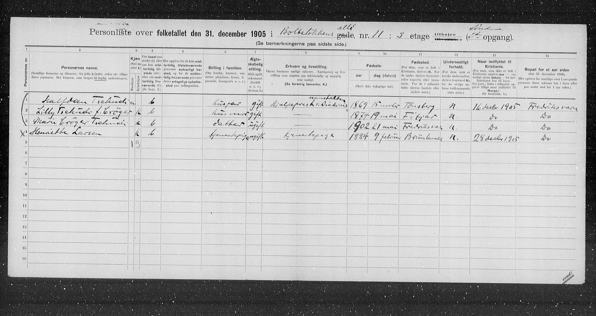 OBA, Kommunal folketelling 31.12.1905 for Kristiania kjøpstad, 1905, s. 3934