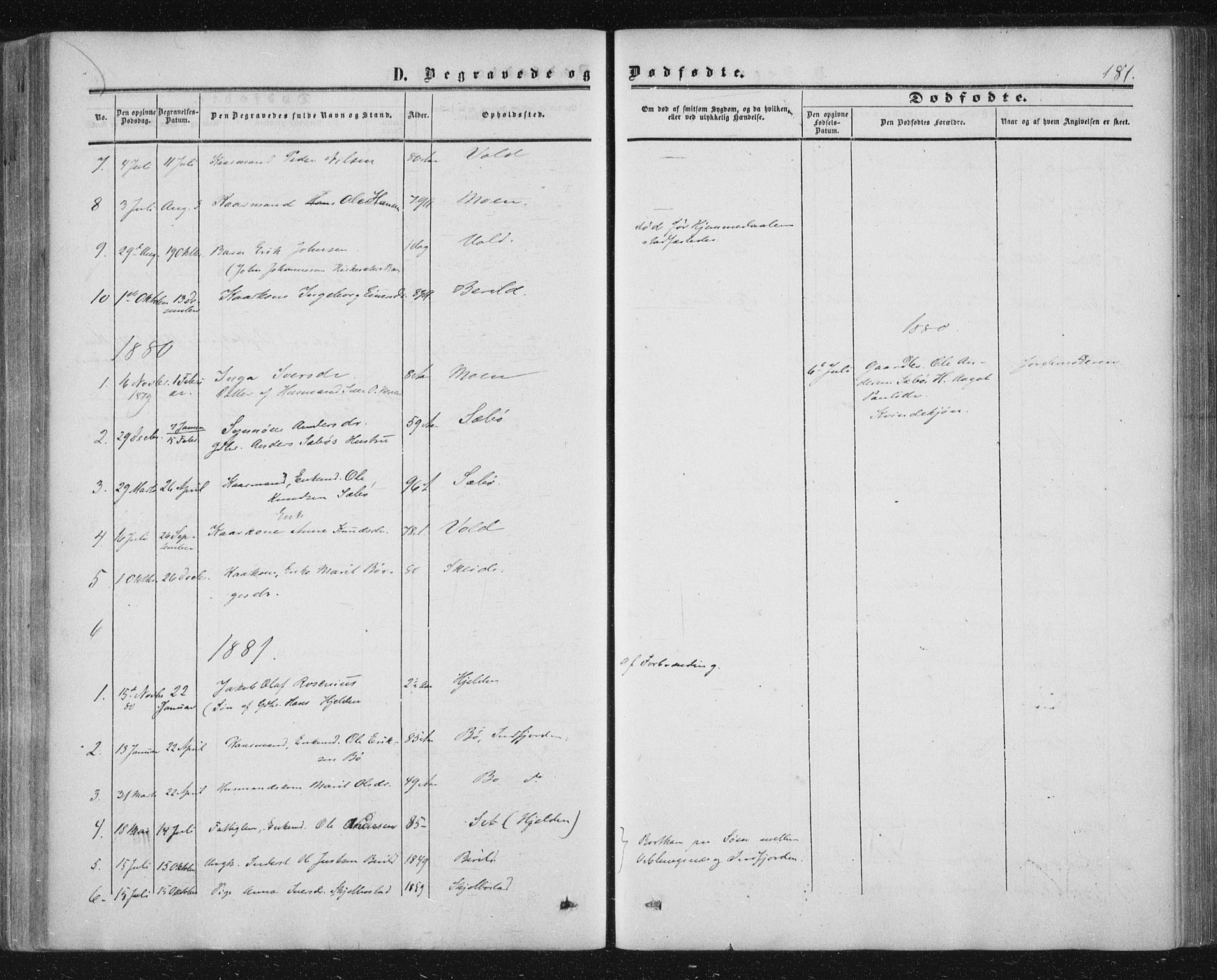 Ministerialprotokoller, klokkerbøker og fødselsregistre - Møre og Romsdal, SAT/A-1454/543/L0562: Ministerialbok nr. 543A02, 1854-1884, s. 181