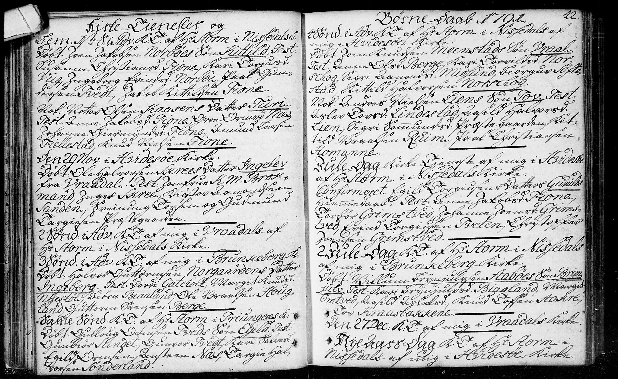 Kviteseid kirkebøker, SAKO/A-276/F/Fa/L0003: Ministerialbok nr. I 3, 1787-1799, s. 42