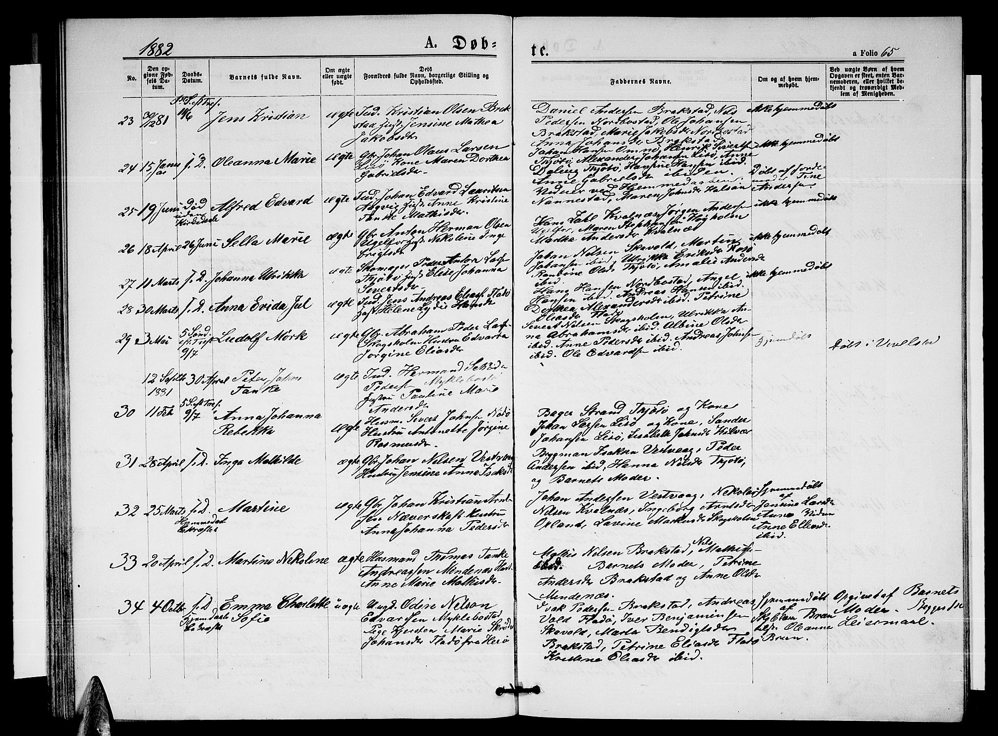 Ministerialprotokoller, klokkerbøker og fødselsregistre - Nordland, AV/SAT-A-1459/817/L0267: Klokkerbok nr. 817C02, 1870-1883, s. 65