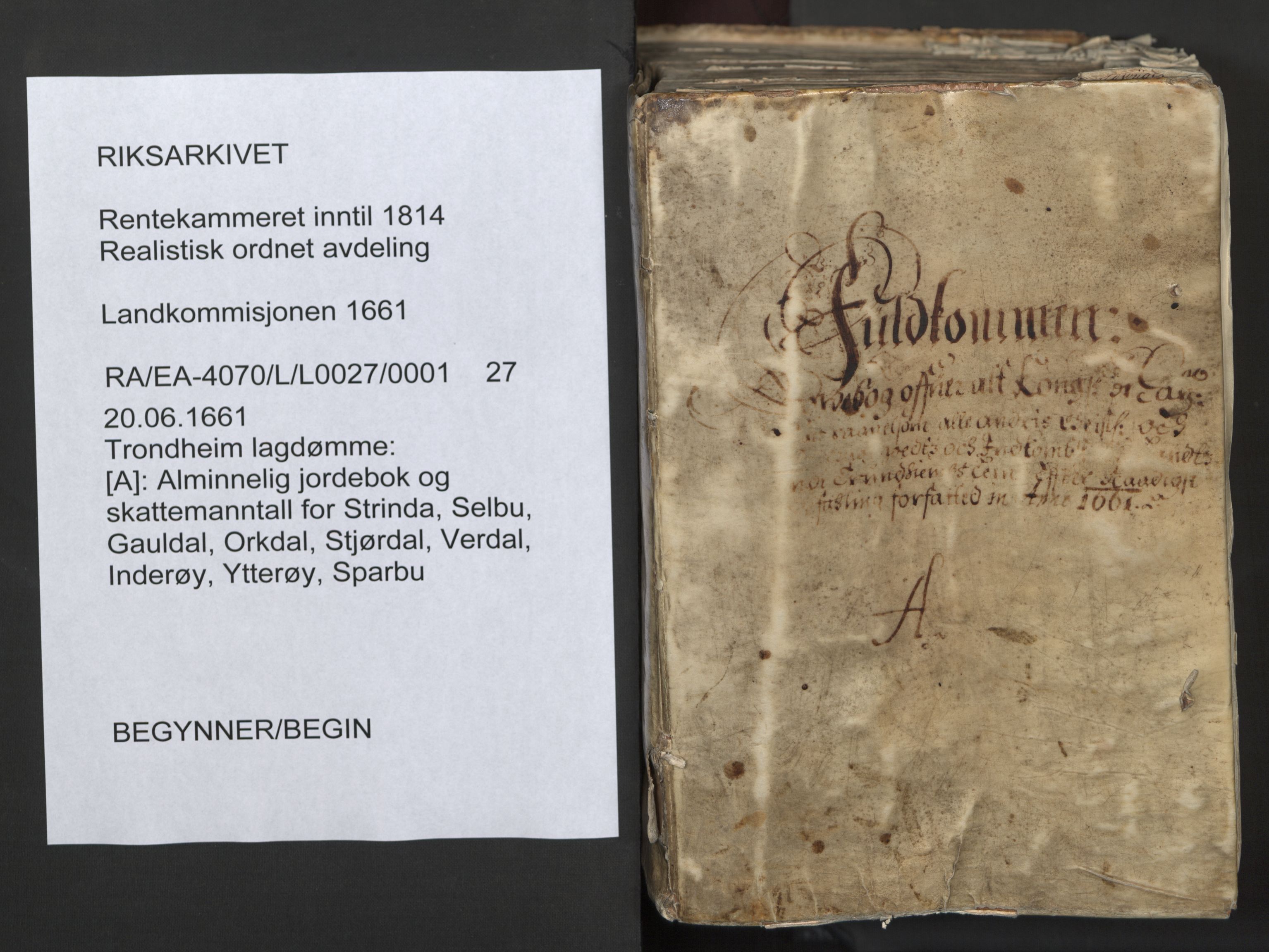Rentekammeret inntil 1814, Realistisk ordnet avdeling, RA/EA-4070/L/L0027: Trondheim lagdømme:, 1661