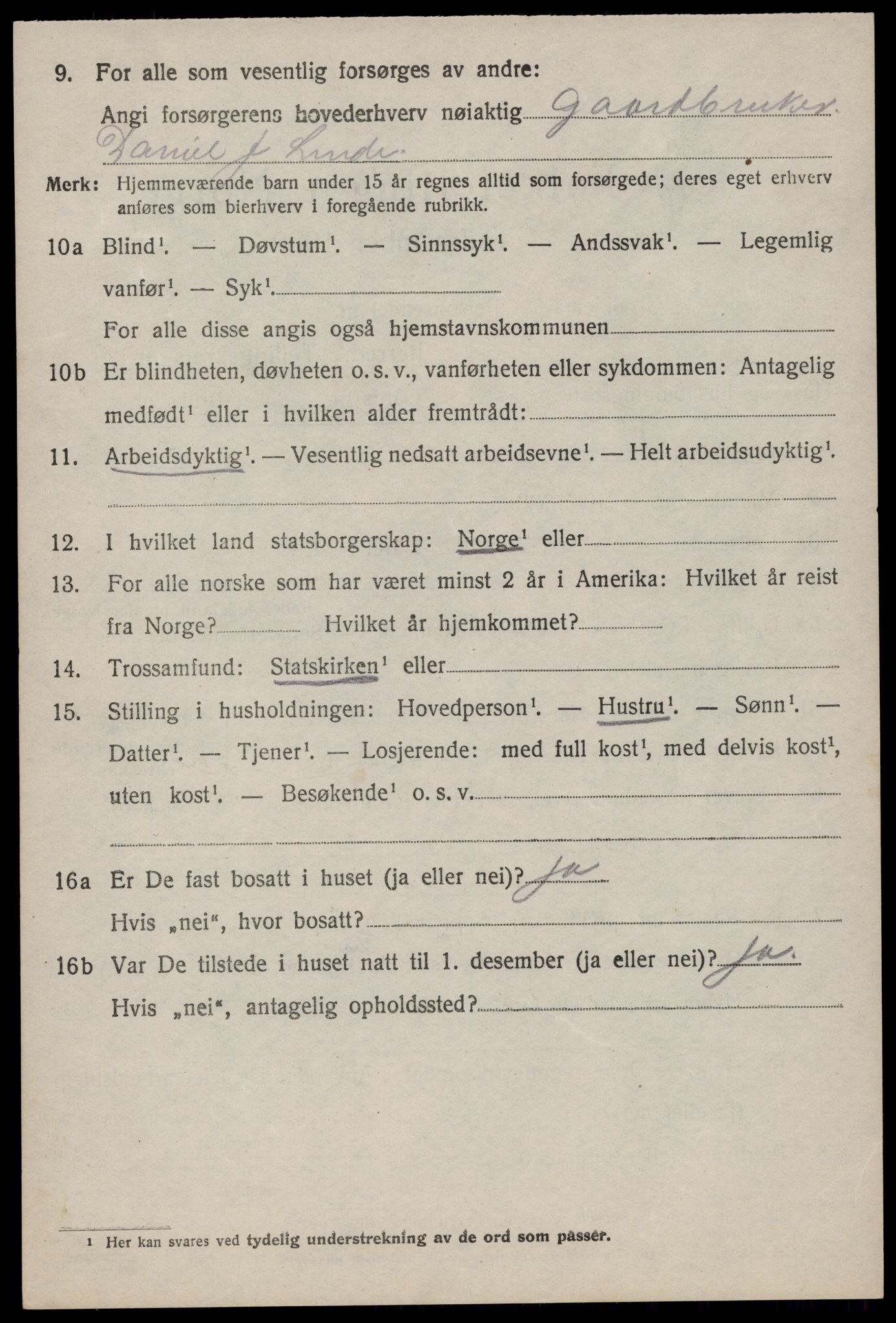 SAST, Folketelling 1920 for 1126 Hetland herred, 1920, s. 3590