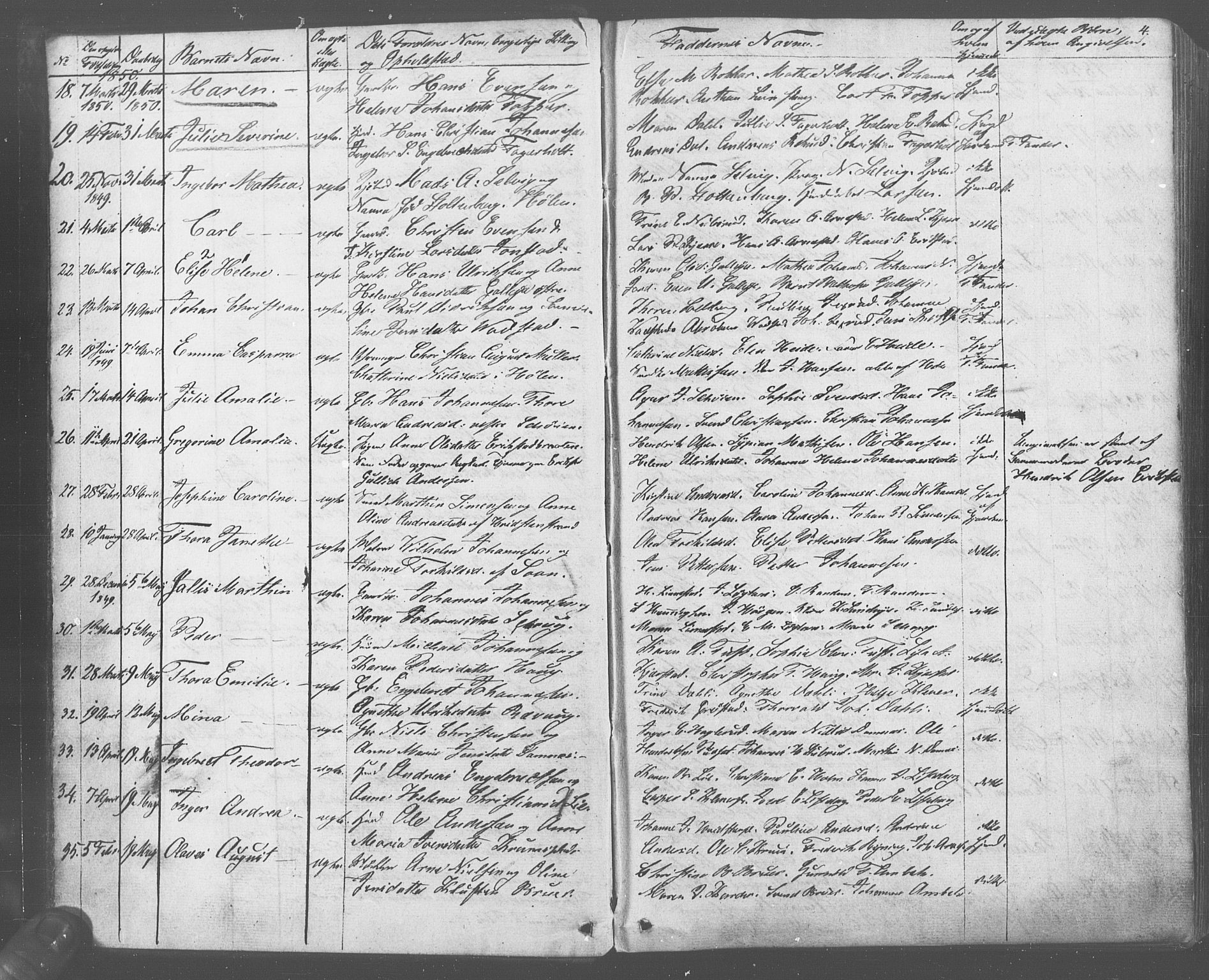 Vestby prestekontor Kirkebøker, AV/SAO-A-10893/F/Fa/L0007: Ministerialbok nr. I 7, 1850-1862, s. 4