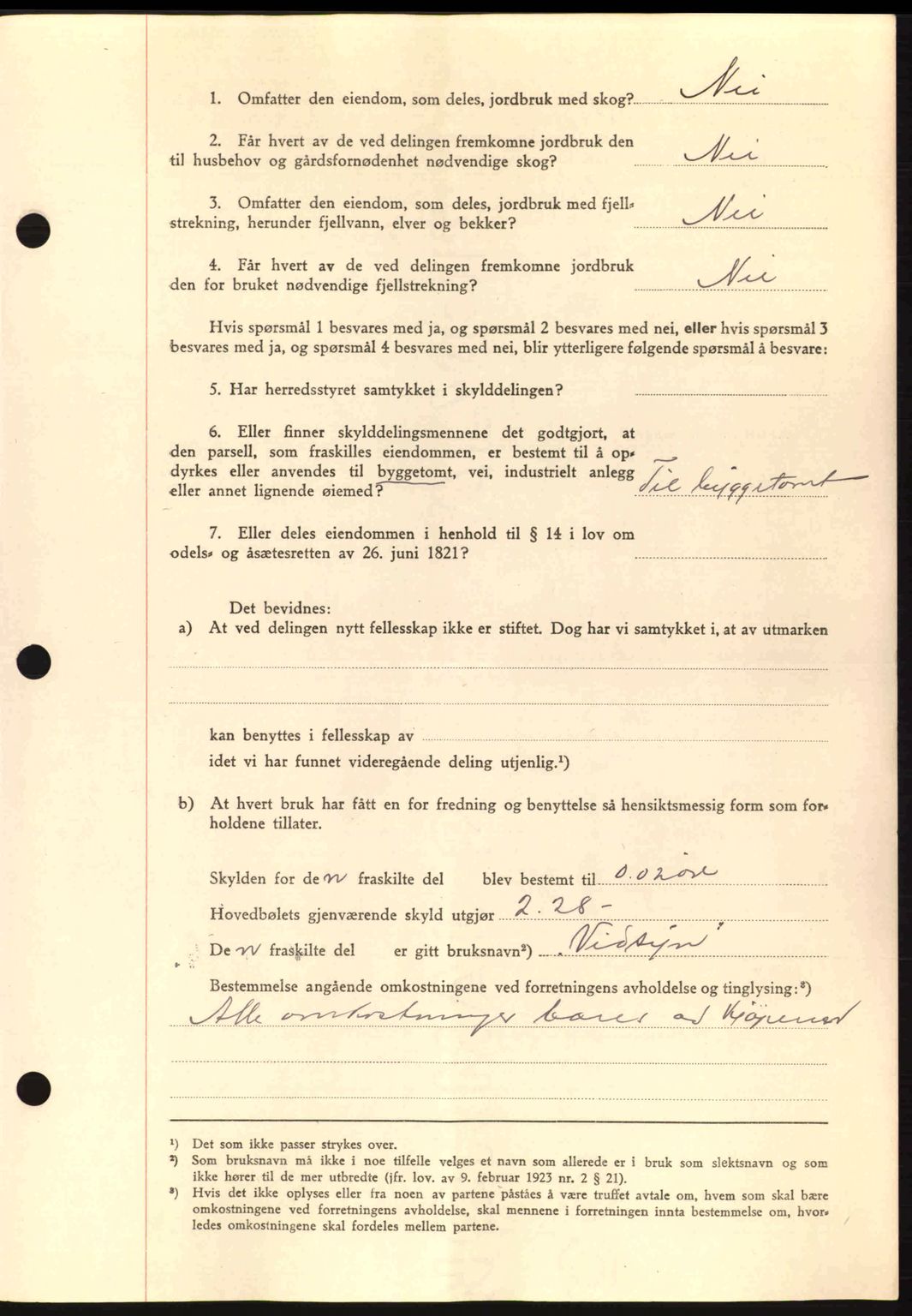 Romsdal sorenskriveri, AV/SAT-A-4149/1/2/2C: Pantebok nr. A14, 1943-1943, Dagboknr: 1073/1943