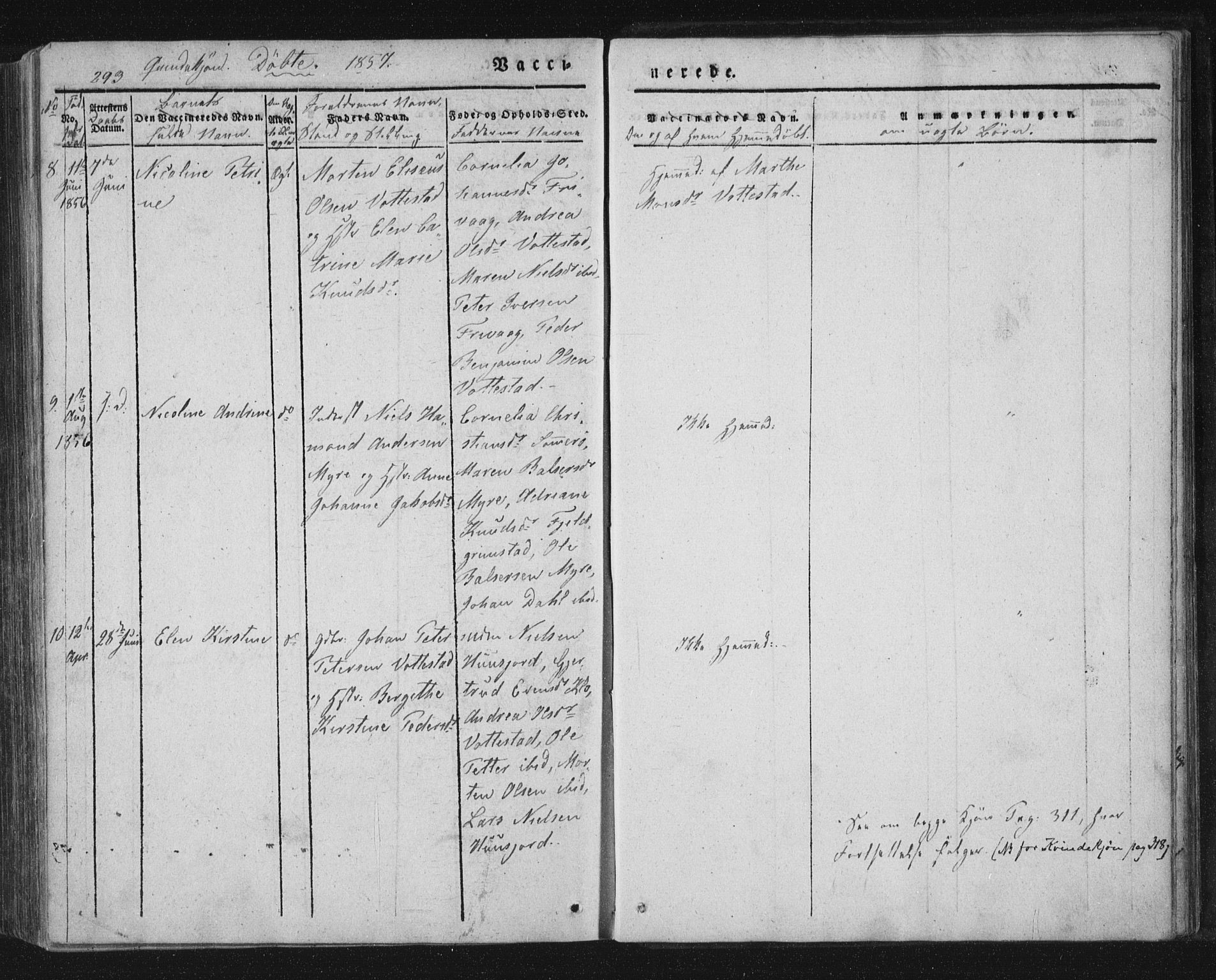 Ministerialprotokoller, klokkerbøker og fødselsregistre - Nordland, AV/SAT-A-1459/893/L1332: Ministerialbok nr. 893A05, 1841-1858, s. 293b