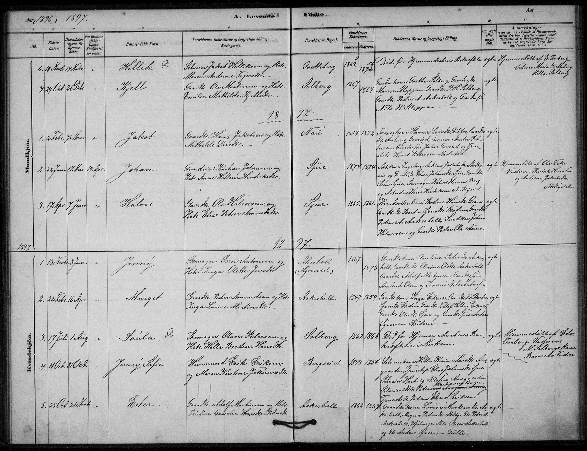 Hof kirkebøker, AV/SAKO-A-64/G/Gb/L0002: Klokkerbok nr. II 2, 1878-1902