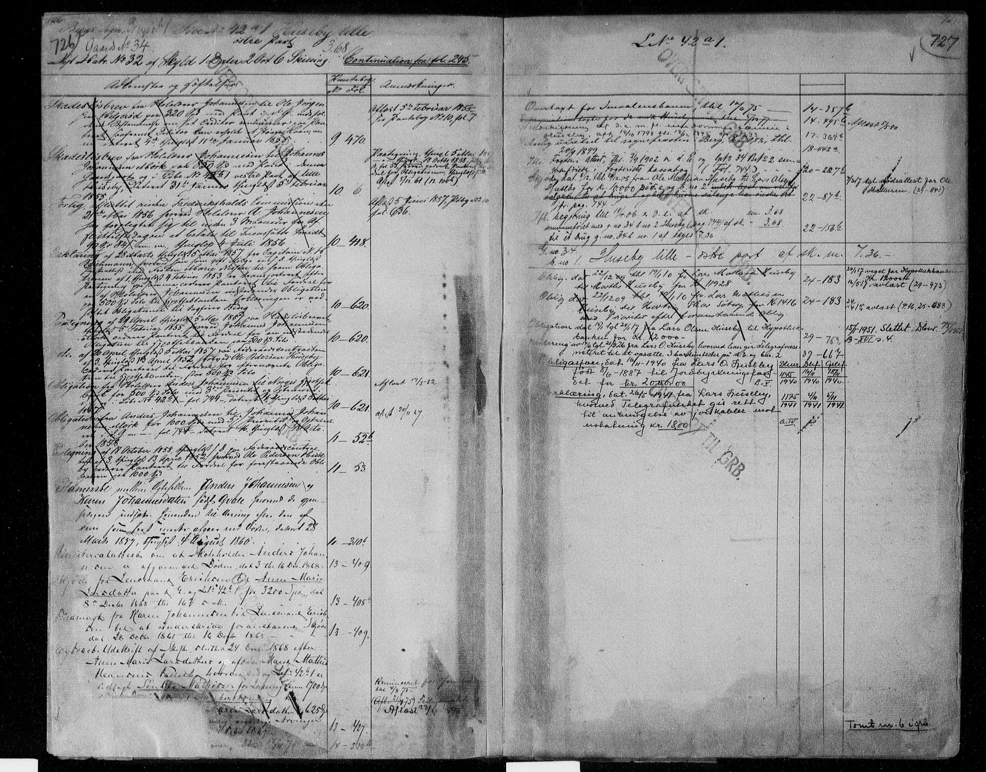 Idd og Marker sorenskriveri, AV/SAO-A-10283/G/Ga/Gac/L0004b: Panteregister nr. II 4b, 1848-1953, s. 726-727