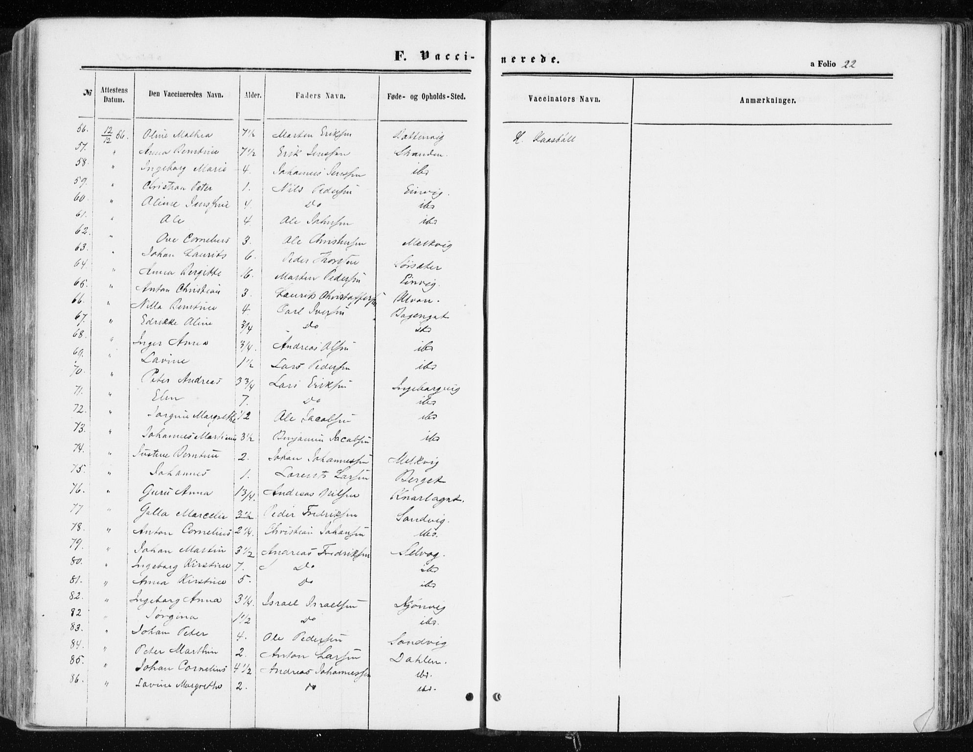 Ministerialprotokoller, klokkerbøker og fødselsregistre - Sør-Trøndelag, SAT/A-1456/634/L0531: Ministerialbok nr. 634A07, 1861-1870, s. 22