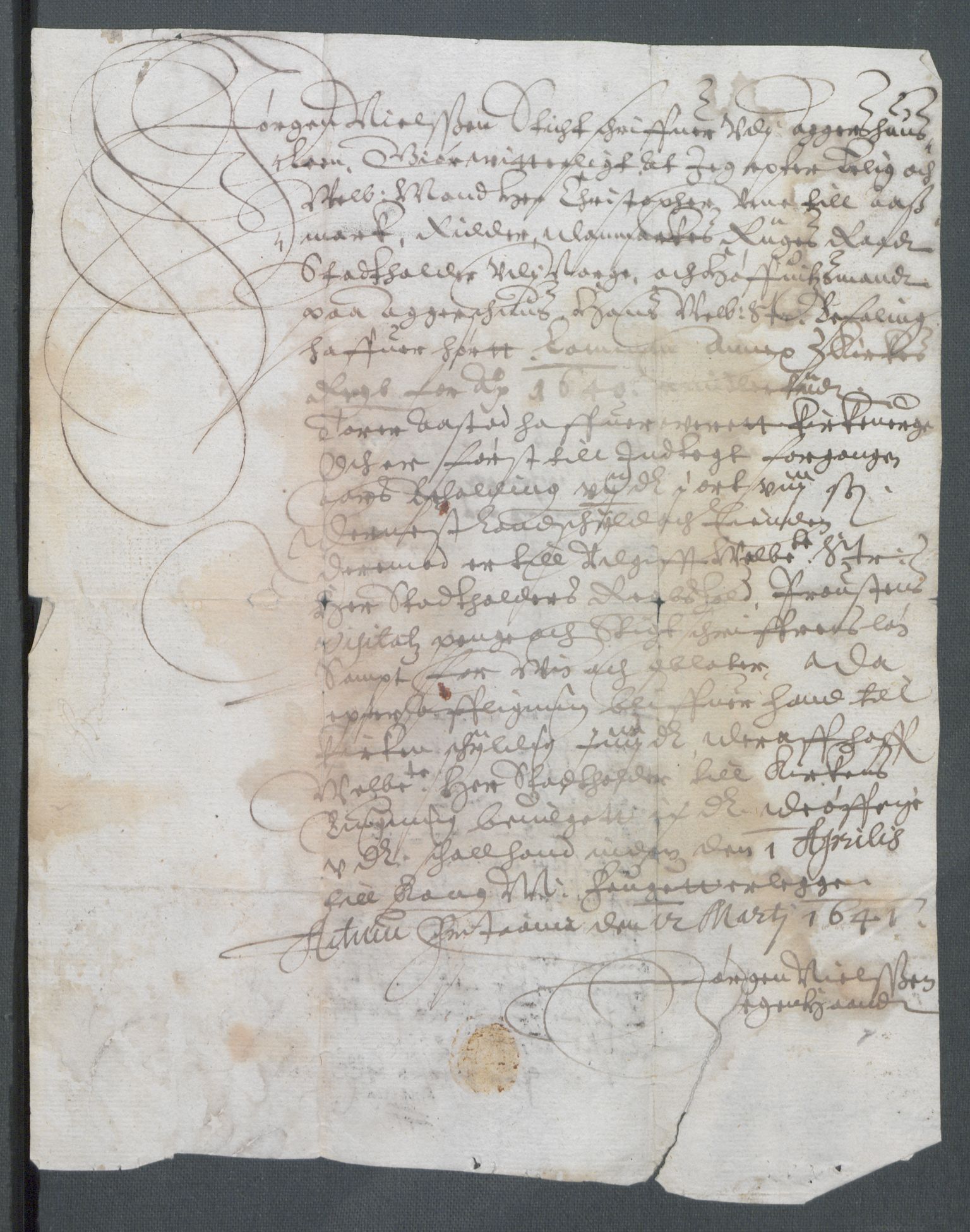 Riksarkivets diplomsamling, RA/EA-5965/F02/L0154: Dokumenter, 1641, s. 18