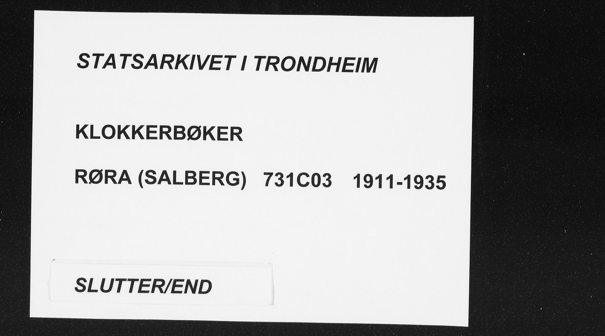Ministerialprotokoller, klokkerbøker og fødselsregistre - Nord-Trøndelag, SAT/A-1458/731/L0312: Klokkerbok nr. 731C03, 1911-1935